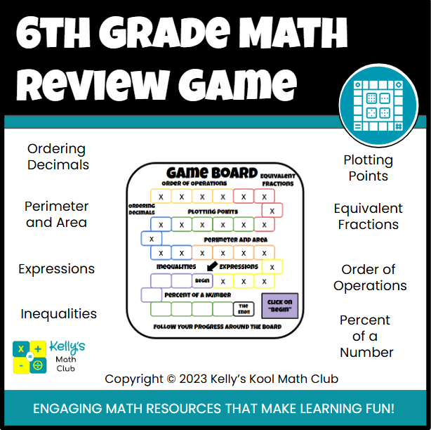 6th Grade Math Review Game - Google Slides and Power Point