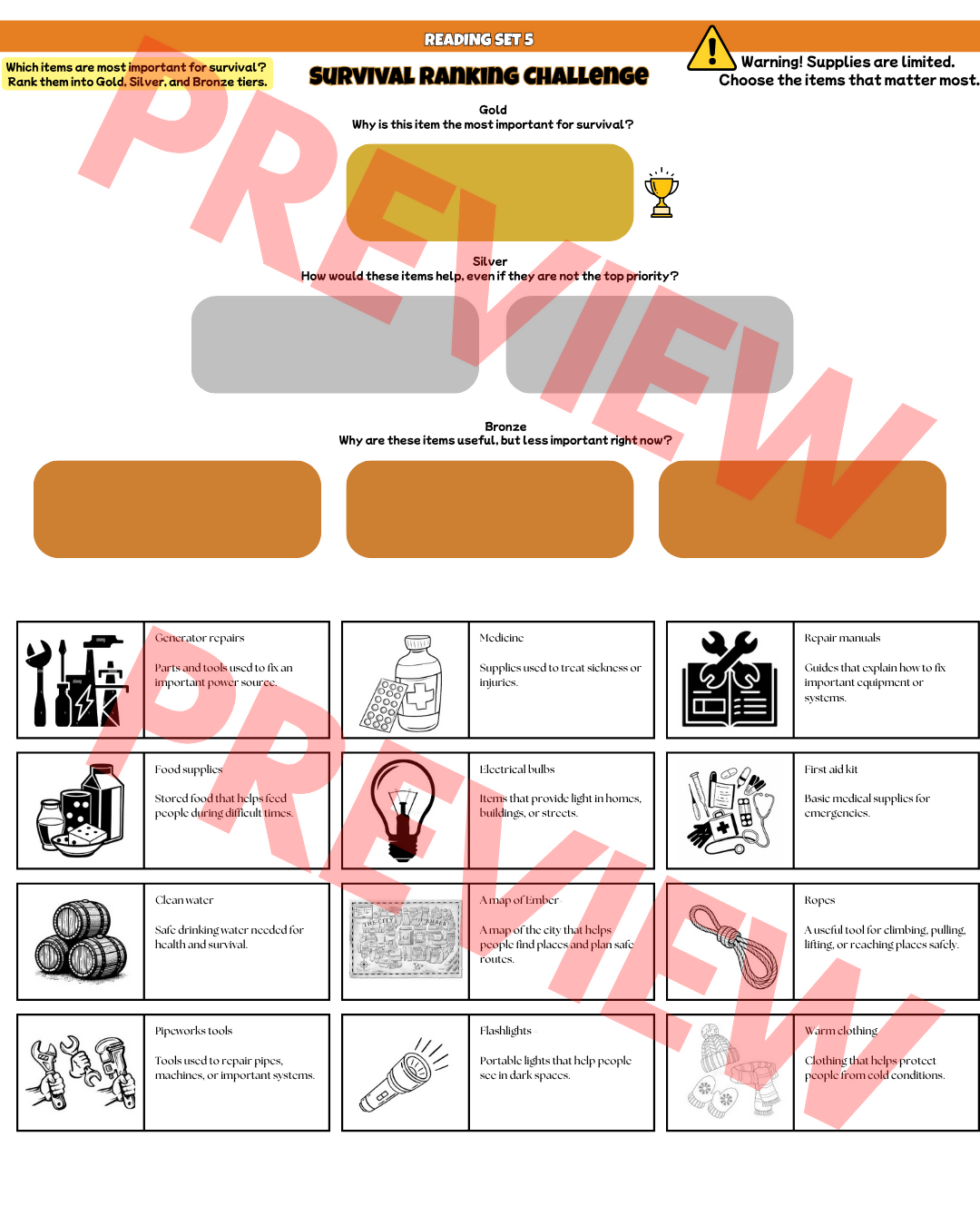 The City of Ember Novel Study Unit | Reading Comprehension & Activities | Years 4–8 PDF |
