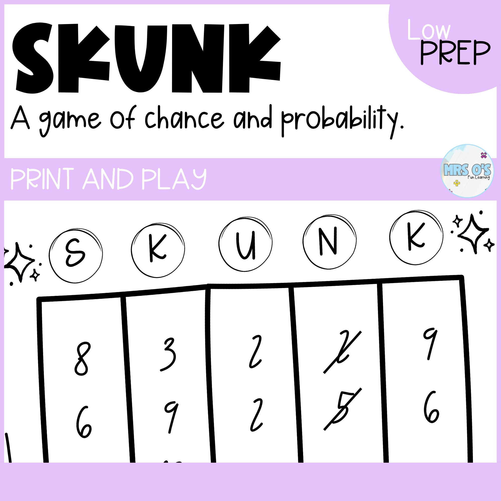 Skunk Maths Game - Chance and Probability
