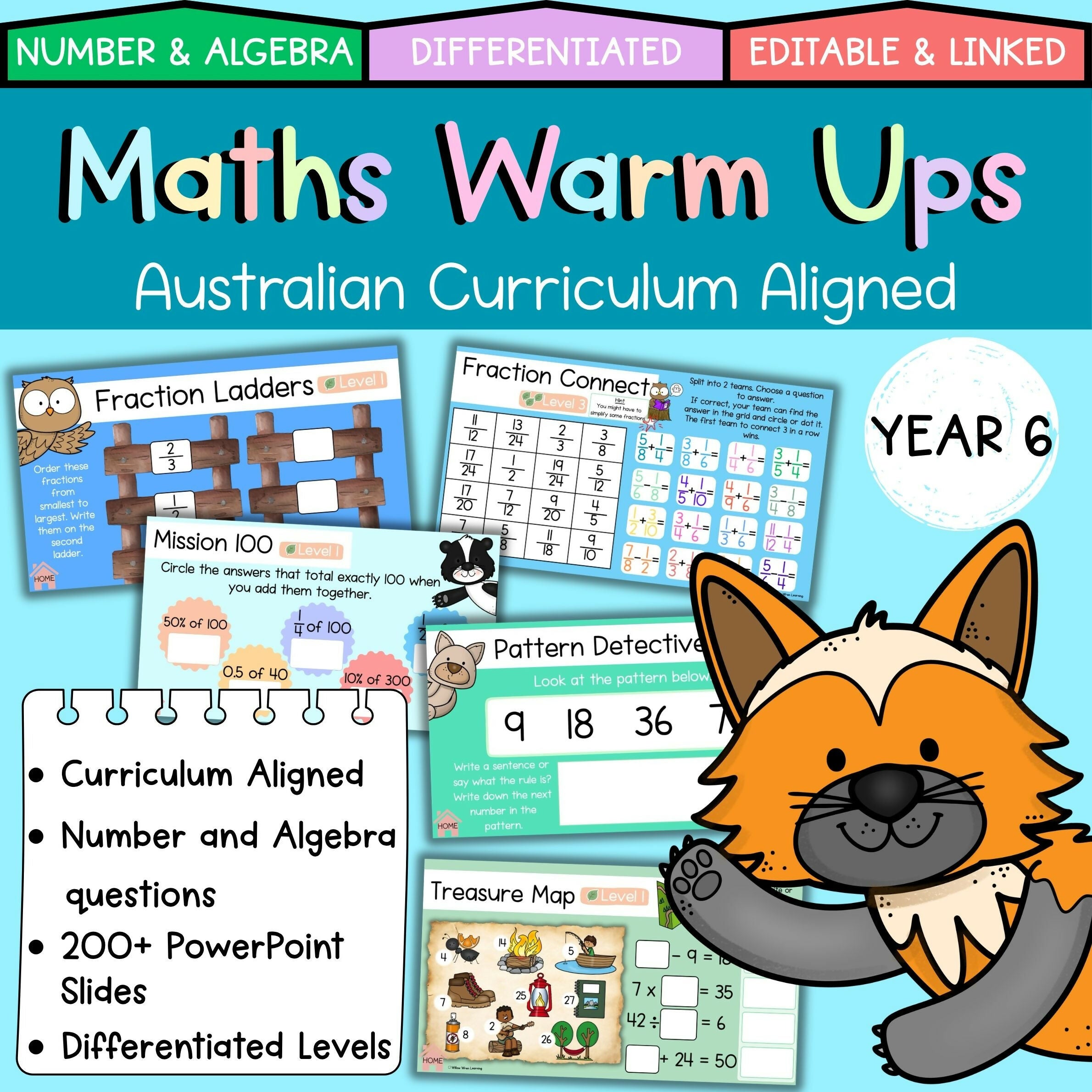 Year 6 Maths Warm Ups I Number & Algebra I Australian Curriculum V9