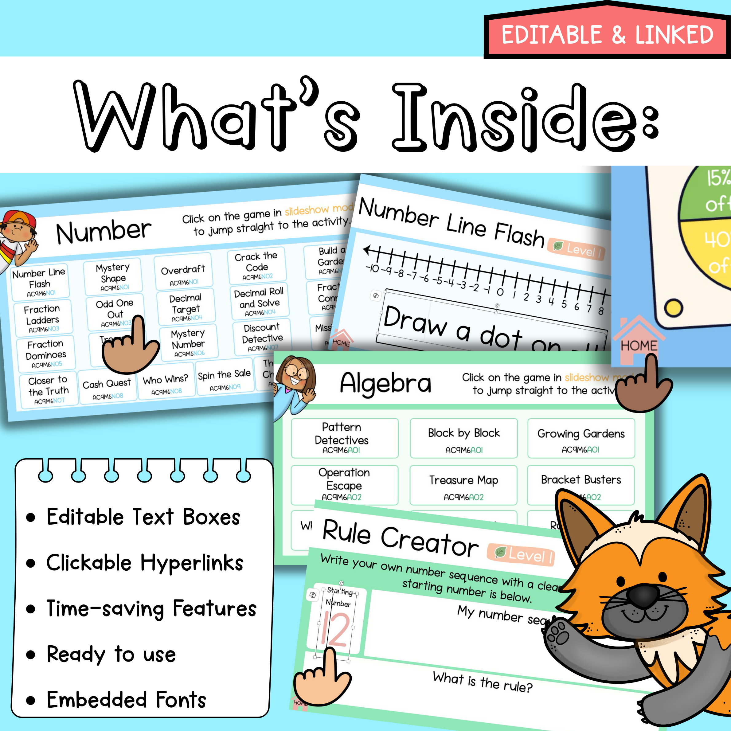 Year 6 Editable Maths Warm Ups I Number & Algebra I Australian Curriculum V9