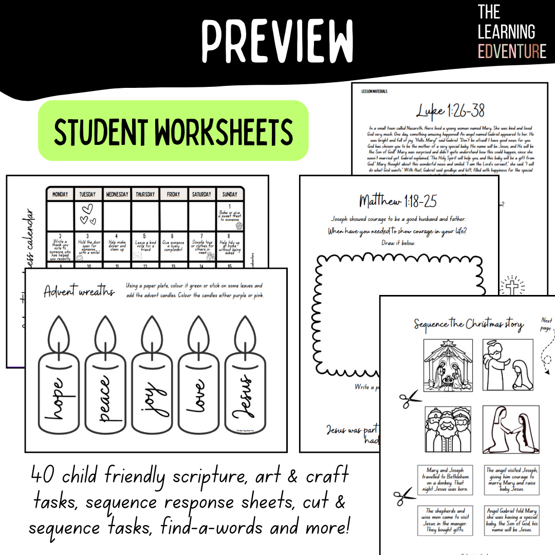 Religion: Advent (Worksheets)