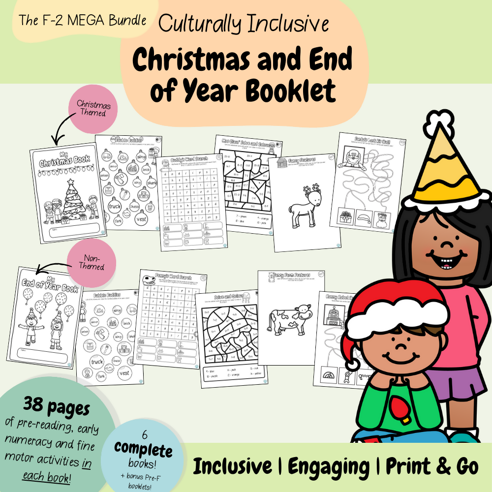 The MEGA F-2 Culturally Inclusive Christmas/End of Year Booklet Bundle