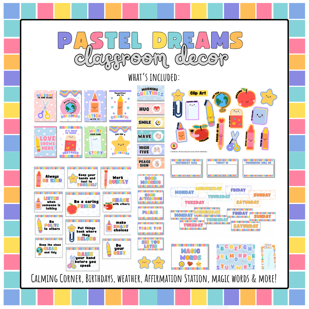 Classroom Decor | Pastel Dreams | Complete Bundle