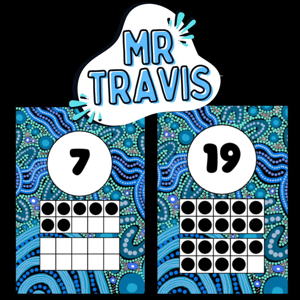 Mr Travis Art 0–20 Number Posters with Ten Frames