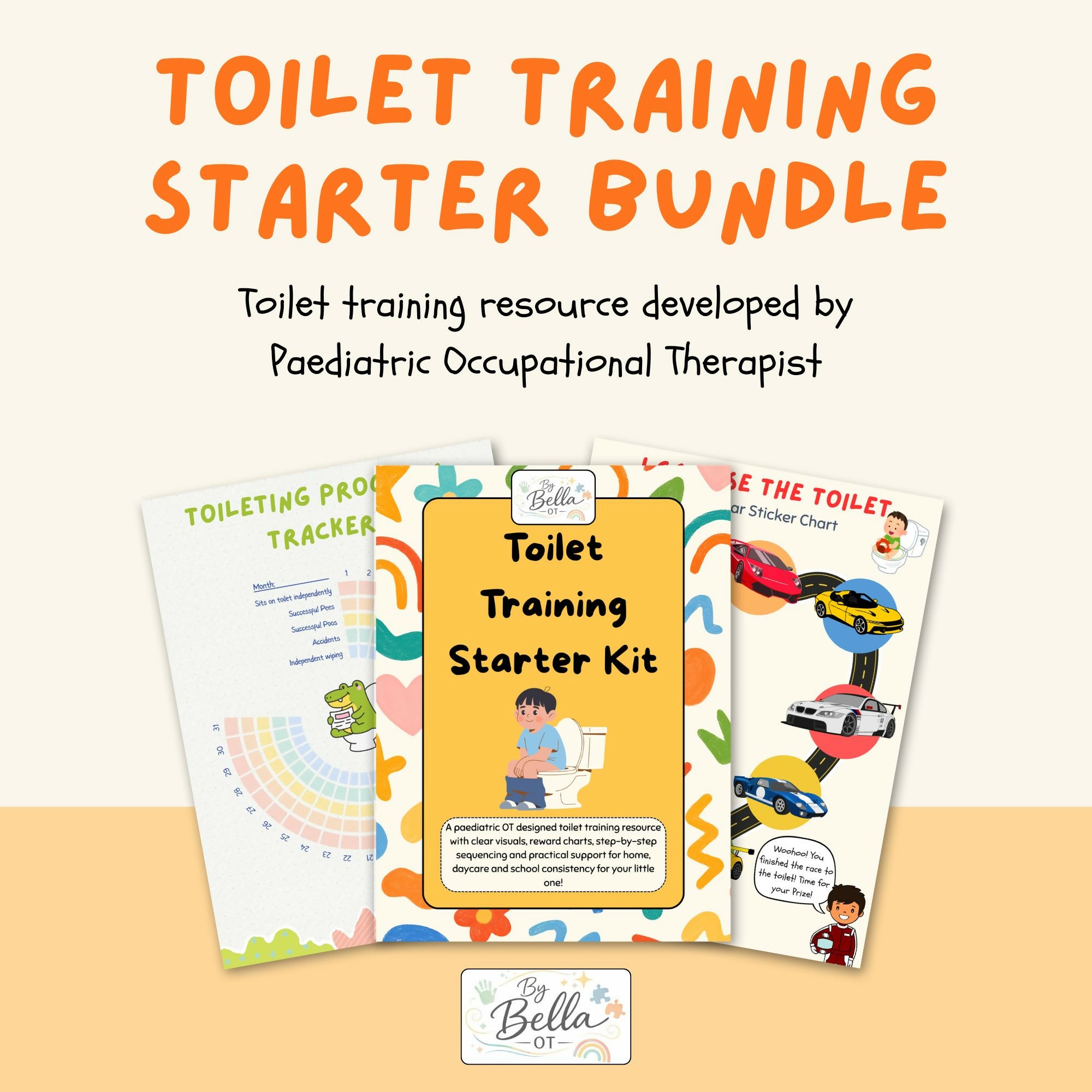 Toilet Training Visual Supports Bundle | Reward Charts, Cue Cards, Progress Tracker