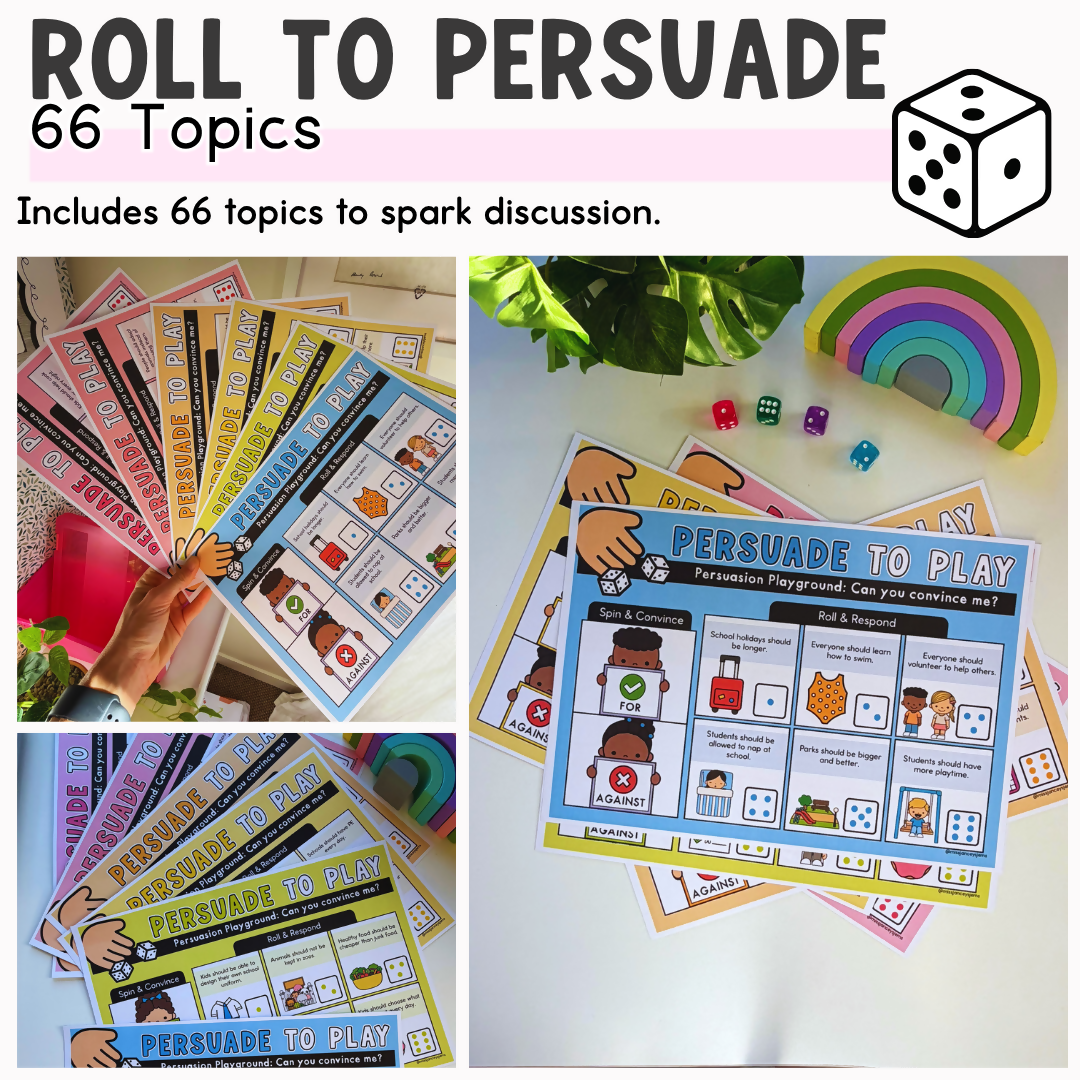 Persuasive Writing Game | Opinion Writing Prompts | Oral Language Activity