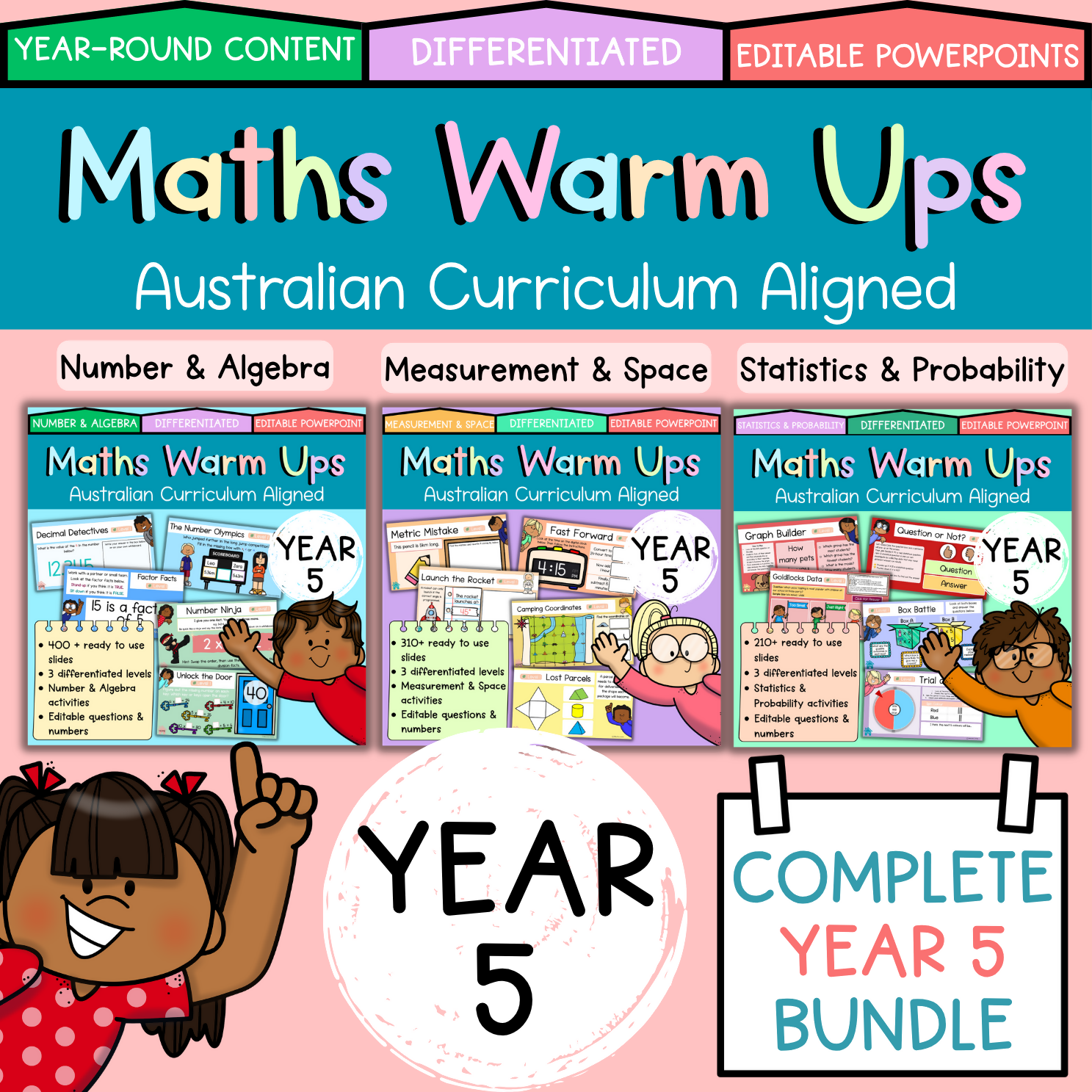 Year 5 Maths Warm Ups I All Content Strands I Australian Curriculum V9