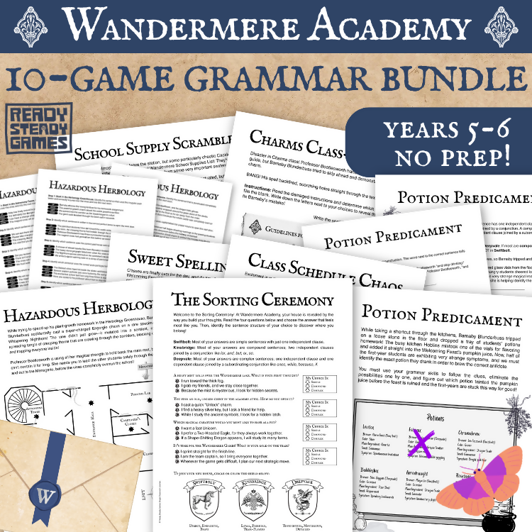 Wandermere Grammar Bundle | 4 Resources, 10 Activities | Years 5-6 English