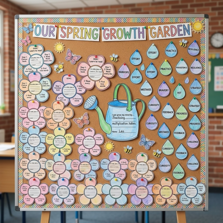 Spring Writing Prompts | Spring Craft Activity | Spring Growth Mindset