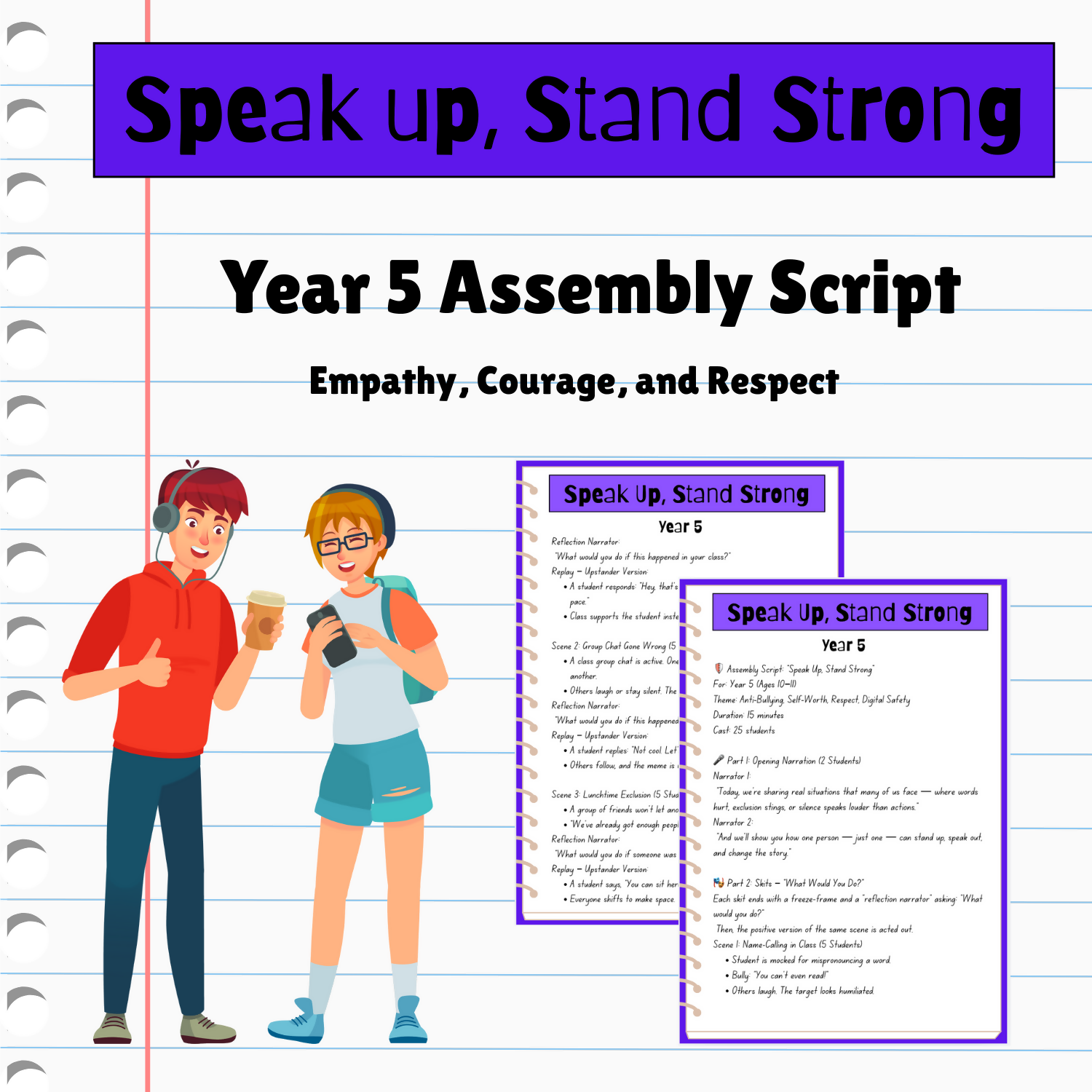 Speak Up, Stand Strong | Year 5 Assembly Script | Anti-Bullying & Respect