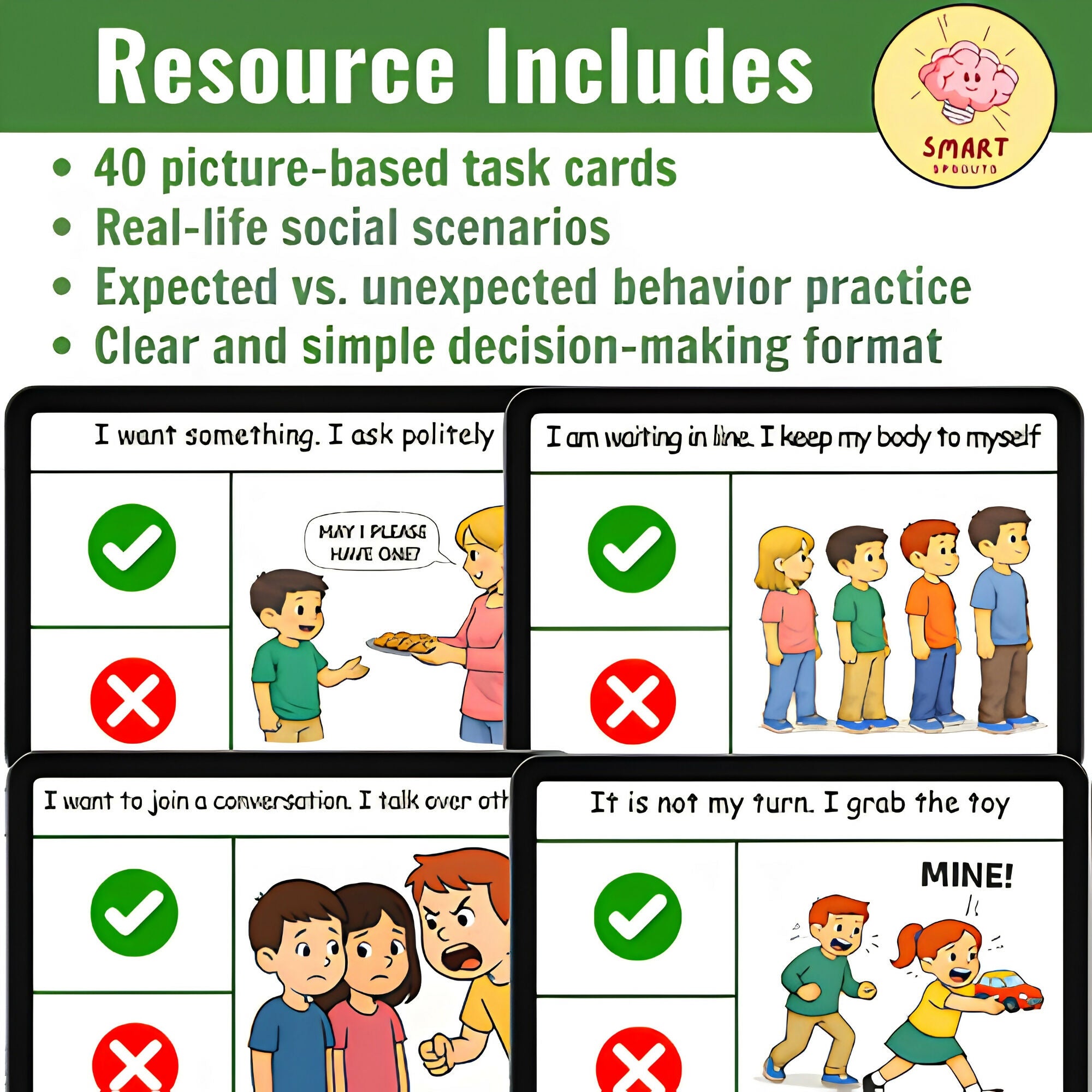 Expected vs Unexpected Behavior | SEL Boom Cards Special Education & K