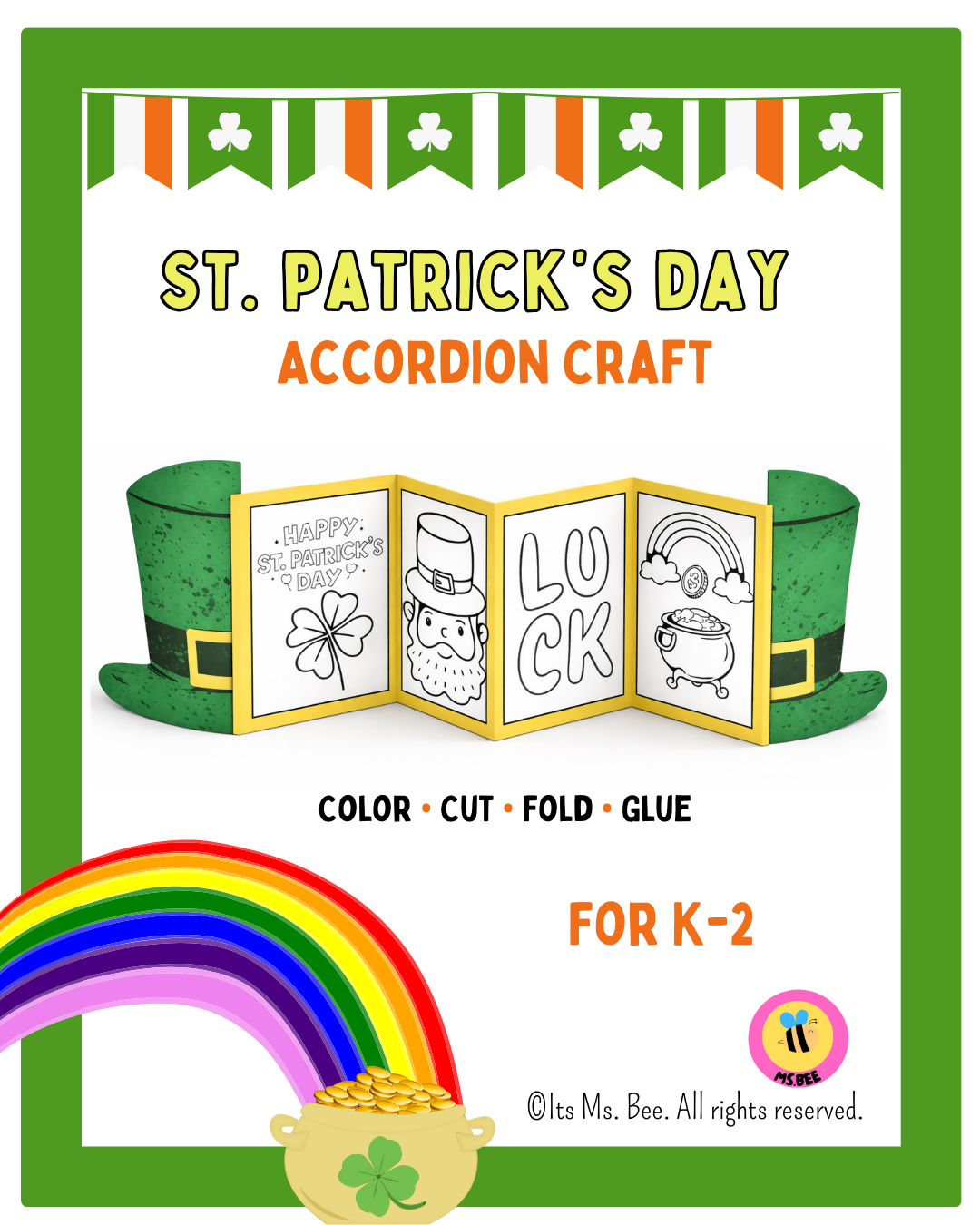 St. Patrick’s Accordion Craft | Just Print and Go!