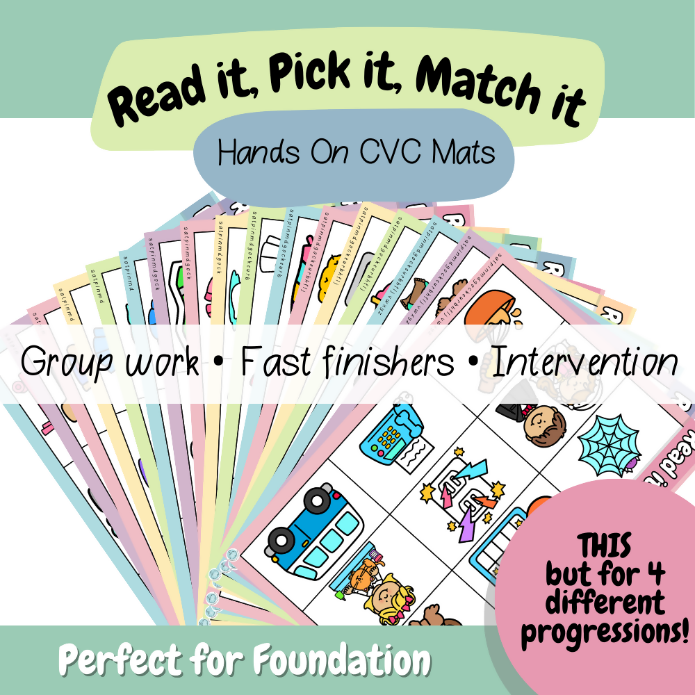 Read It, Pick It, Match It | Hands-On, CVC, Progression-Aligned Mats