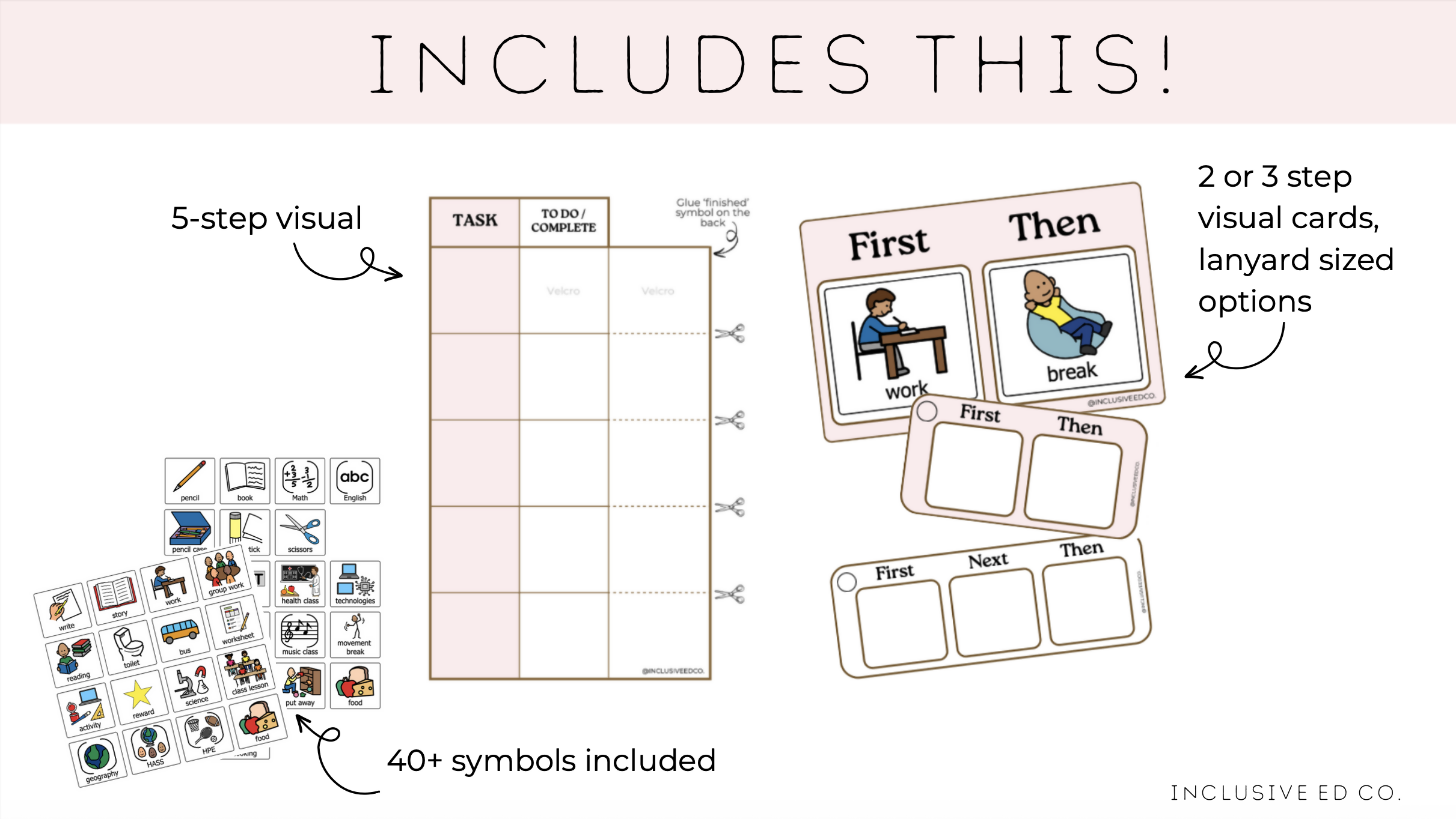 Visual Schedule Bundle | First-Then, Task Completion Cards & Daily Routine