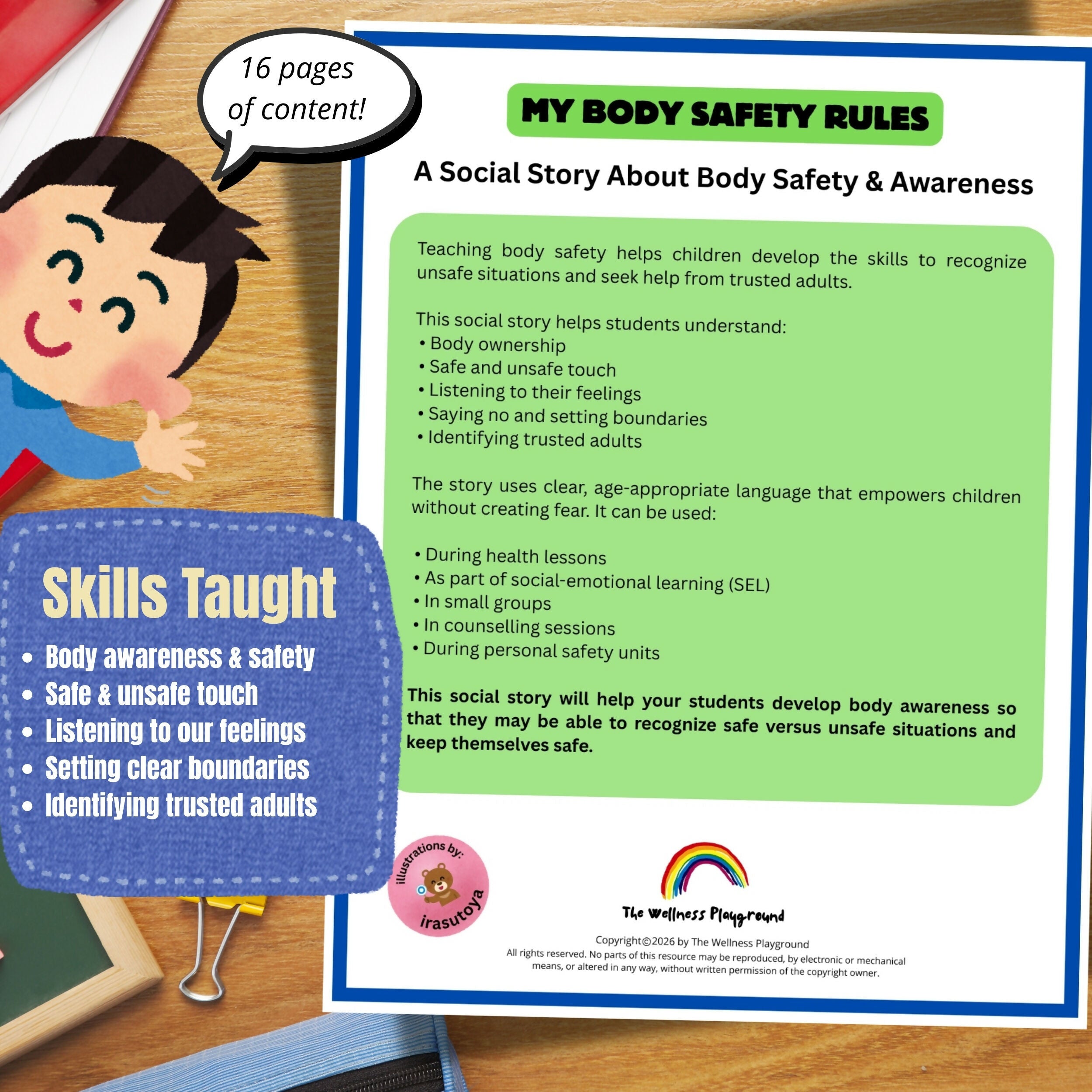 Body Safety Social Story | Safe vs Unsafe Touch | Personal Boundaries SEL Lesson
