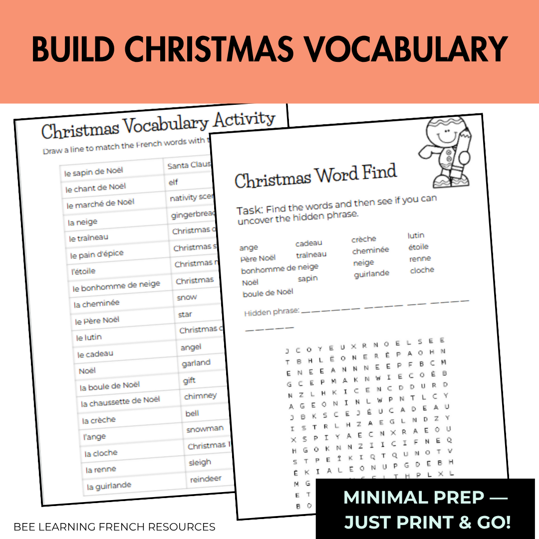 French Christmas Activities | Beginner French Christmas Unit | Noël en France