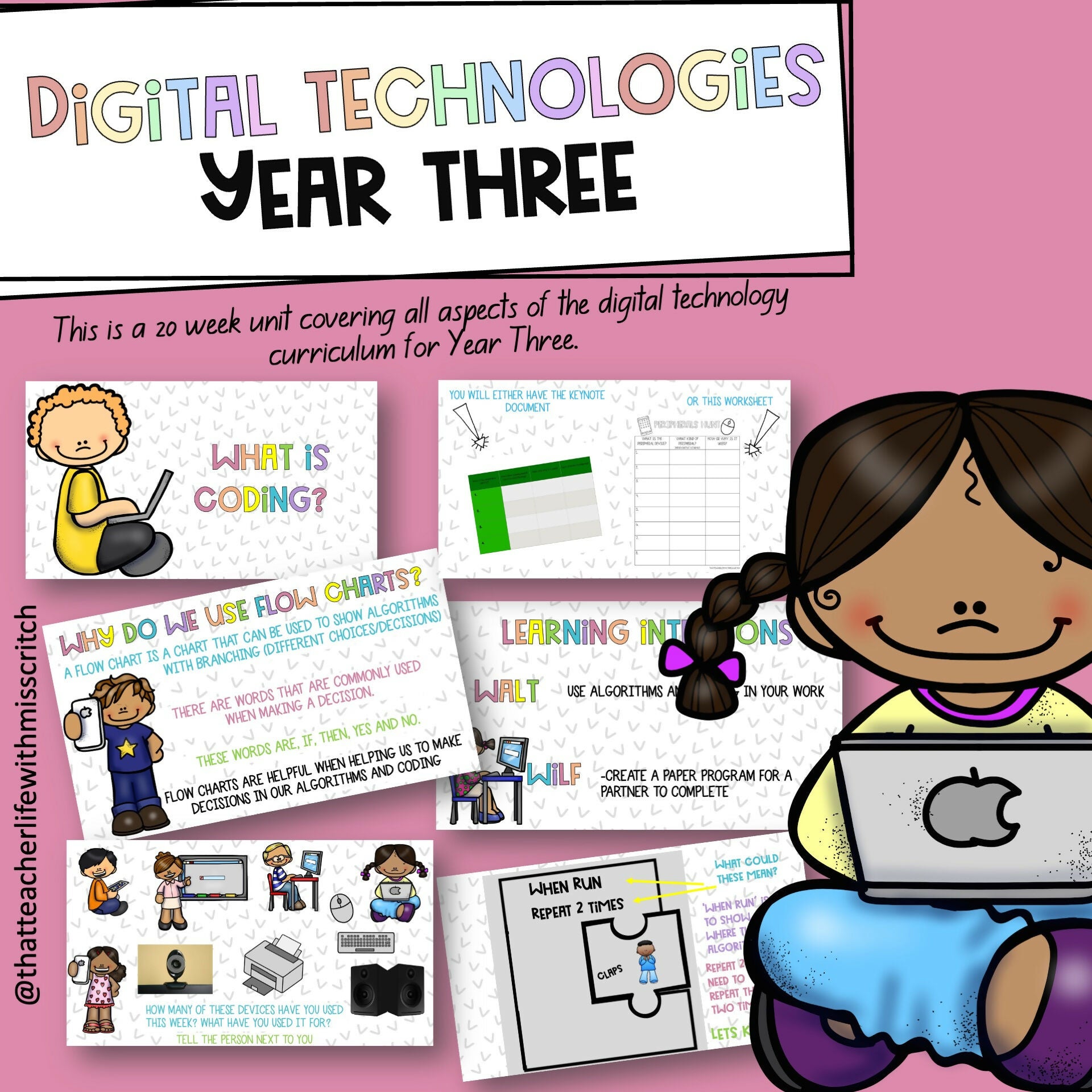 Year Three Digital Technologies Unit *Australian Curriculum Aligned*