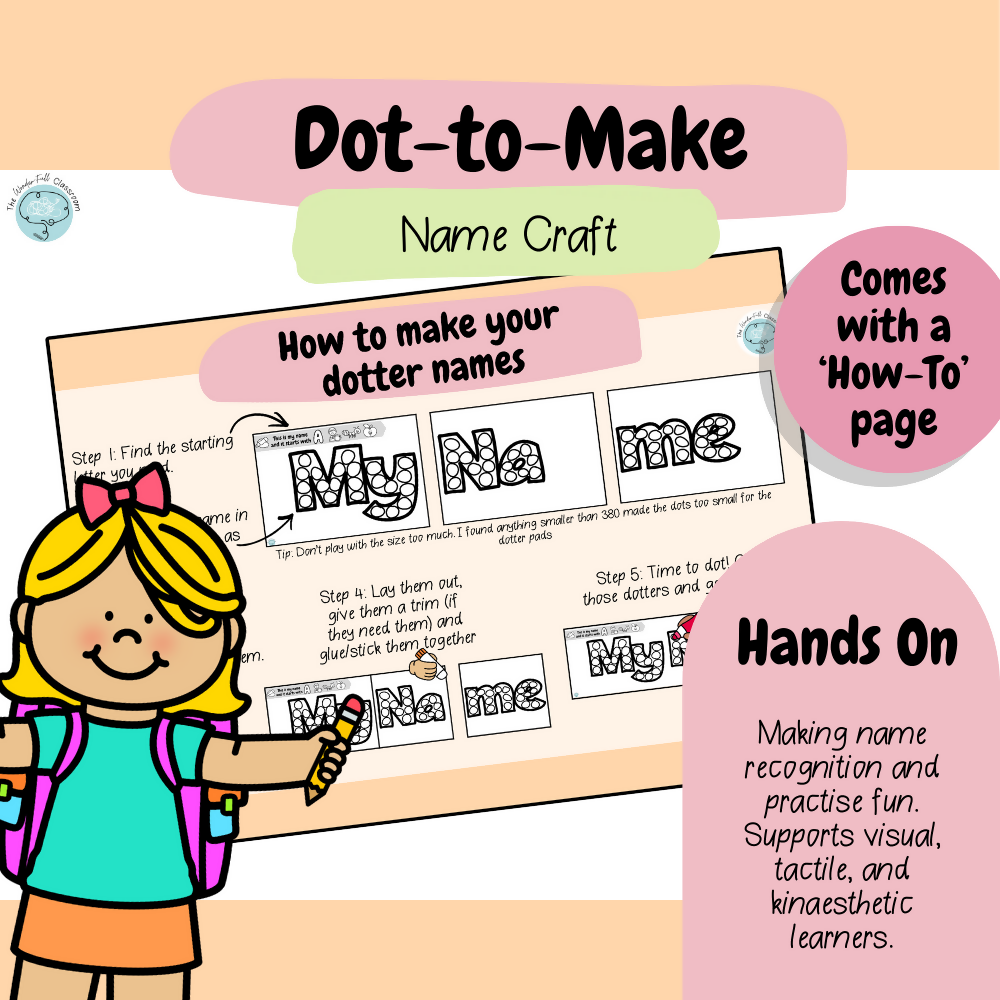 FREEBIE | Dot-To-Make | Bingo Dotter Name Craft