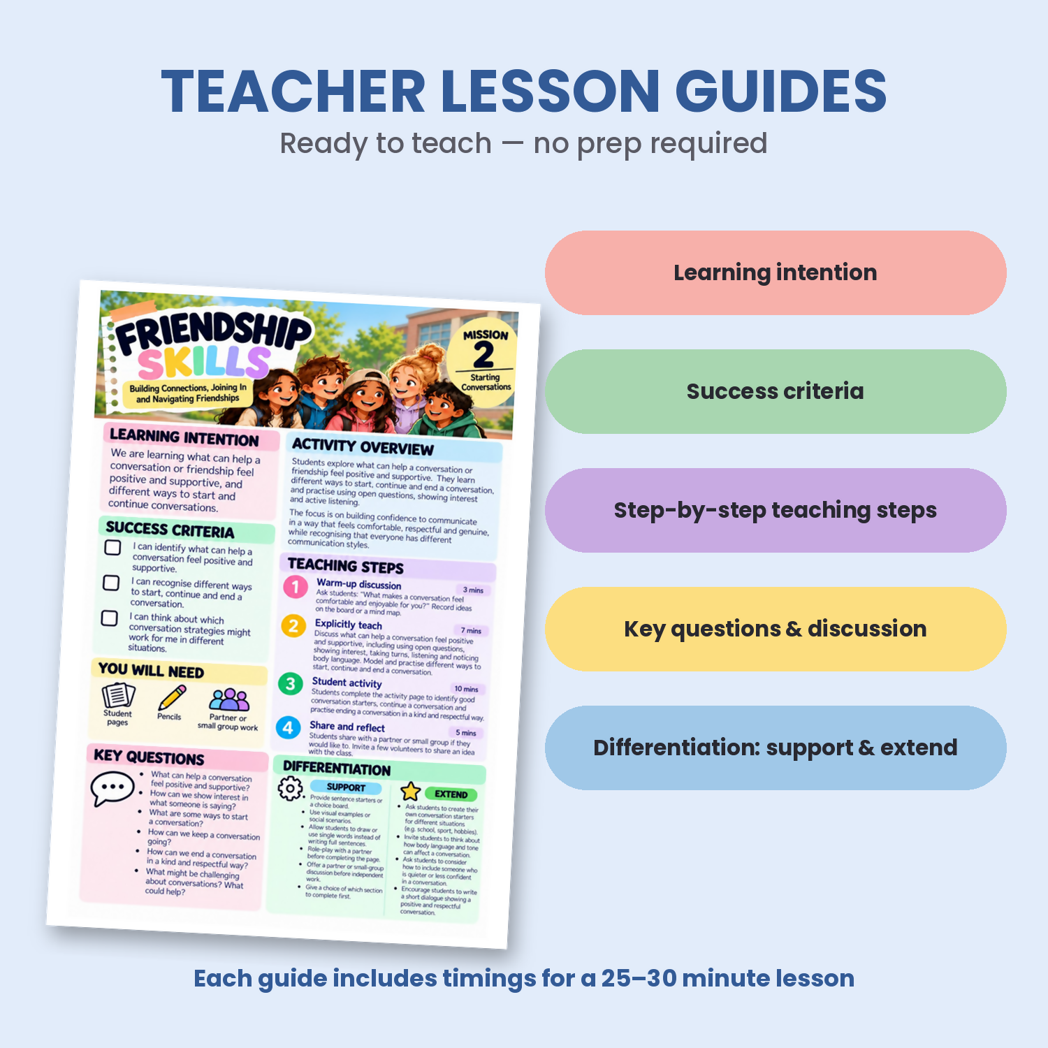 Friendship Skills Activities | 10 Social Skills Lessons & Worksheets | SEL