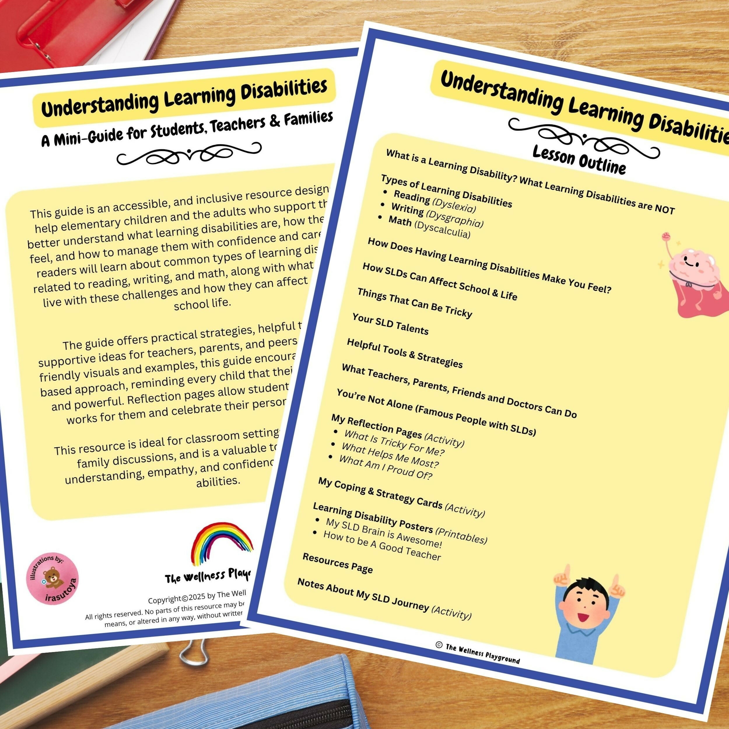 Social Story Guide About Learning Disabilities | Learning Disorders Workbook