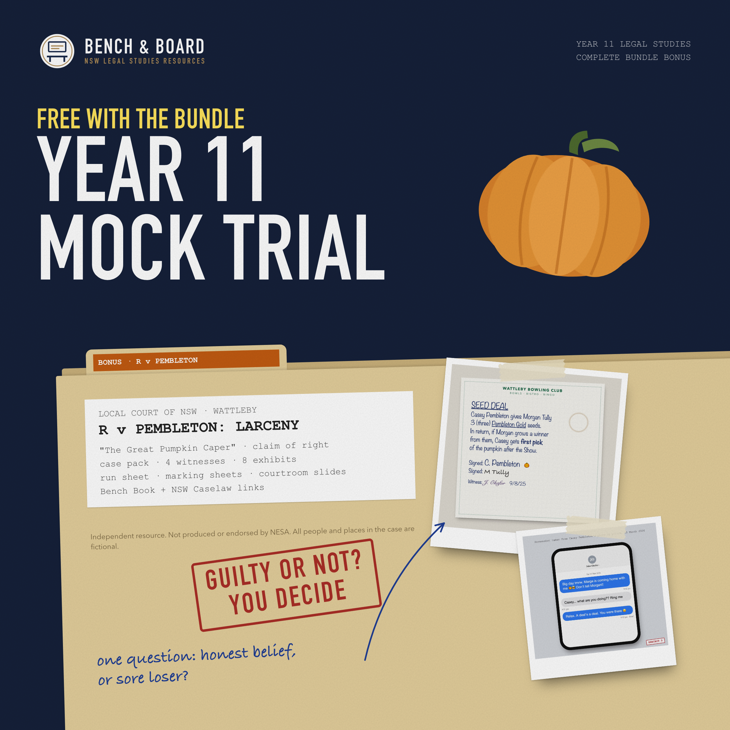 Complete Year 11 Legal Studies Bundle (NSW 2025 Syllabus) | All 4 Units + Mock Trial Pack