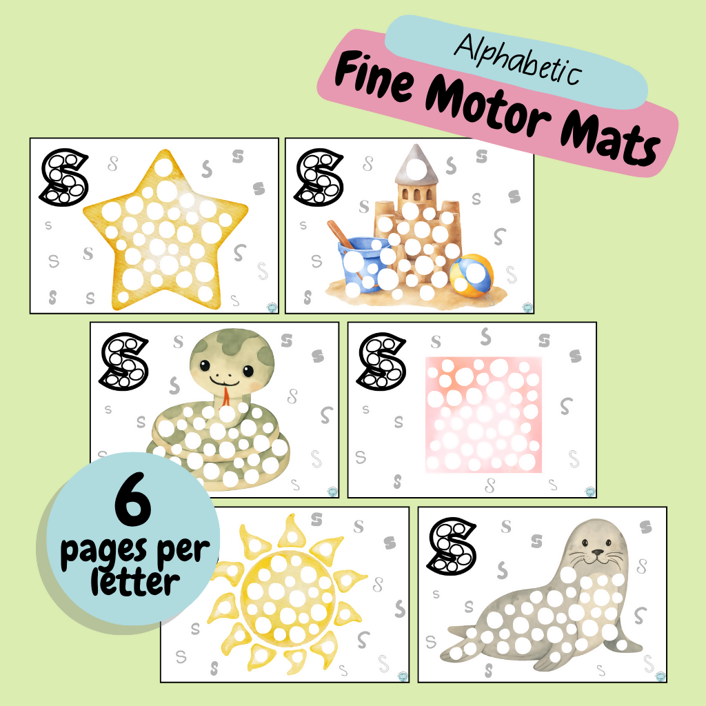 Alphabet Loose Parts Mats | Fine Motor & Phonemic Awareness