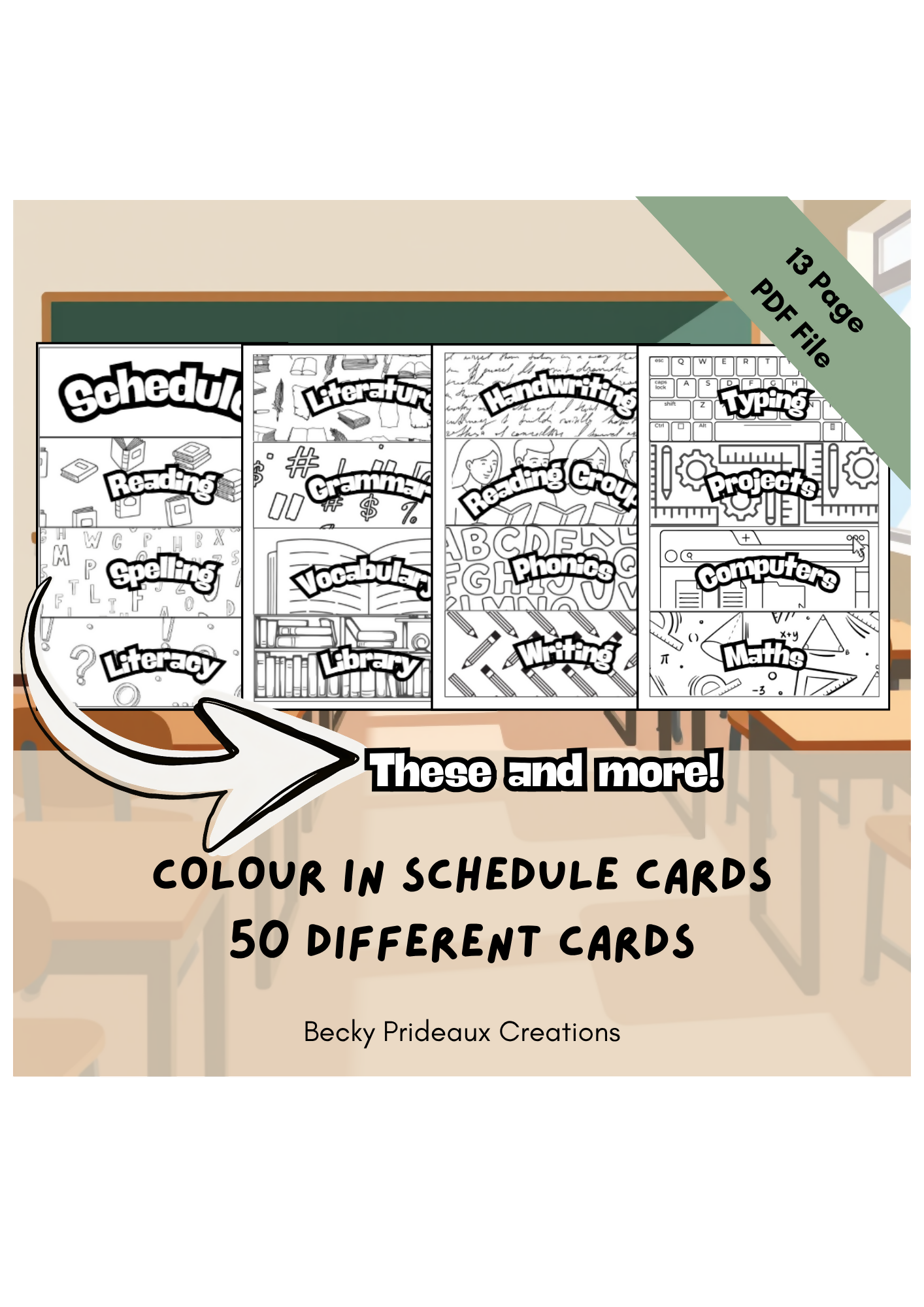 Colour In Schedule Cards