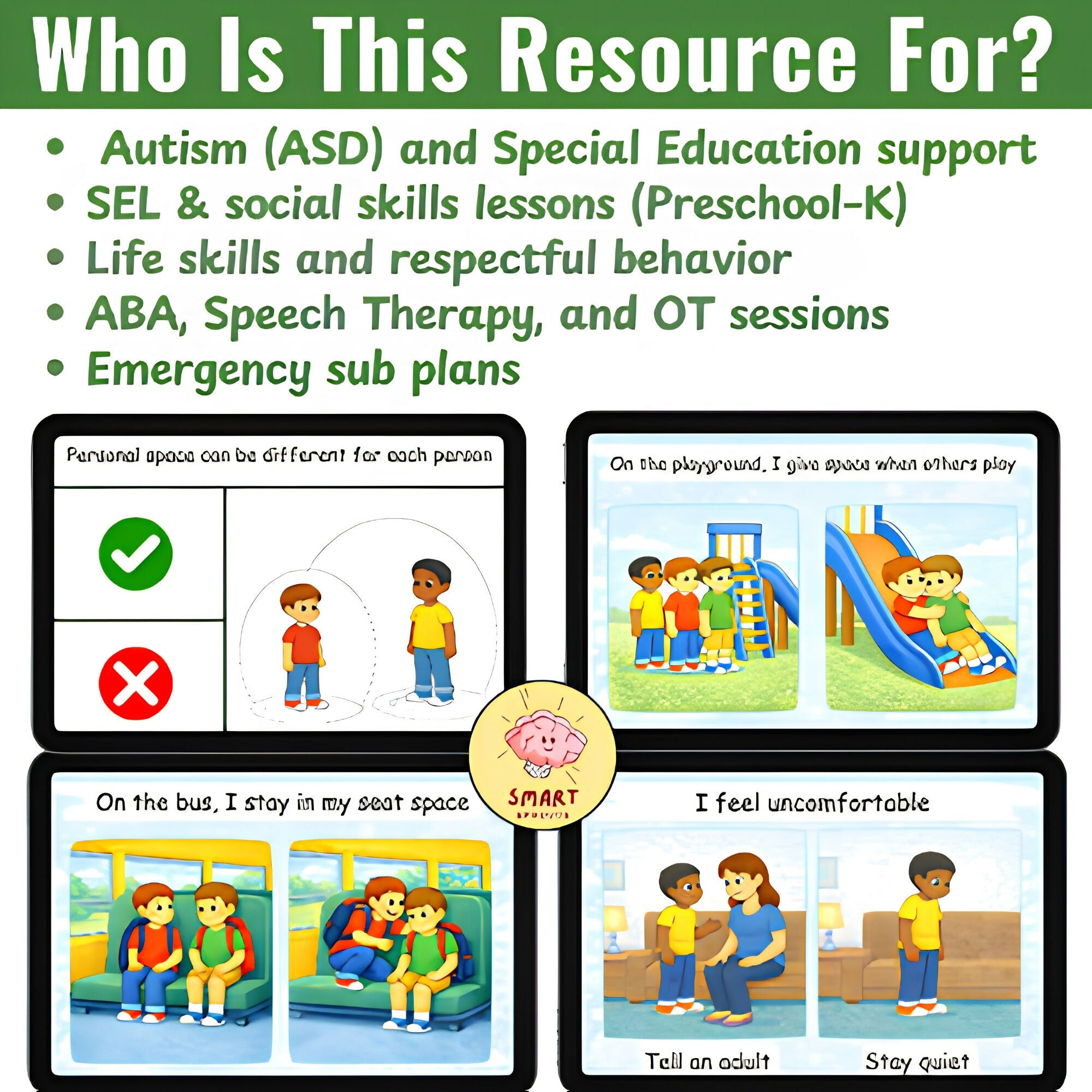 Personal Space & Boundaries Boom Cards | Autism, Special Ed & PreK-1st Grades