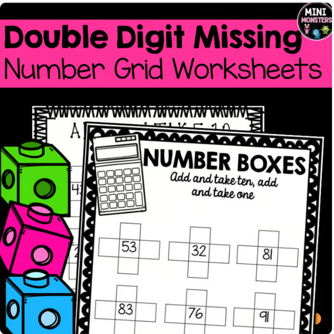 10 More 10 Less 1 More 1 Less Worksheets Double Digits Year 1 Year 2 Australian Curriculum Maths