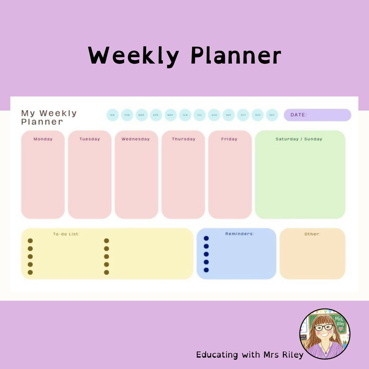My Weekly Planner - Colour