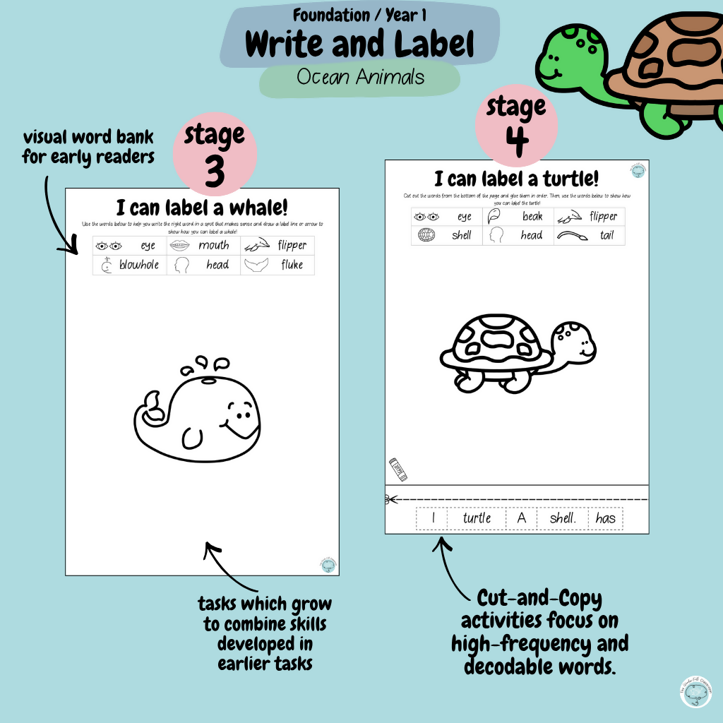 Foundation & Year 1 V9 Differentiated Information Writing - Ocean Animals
