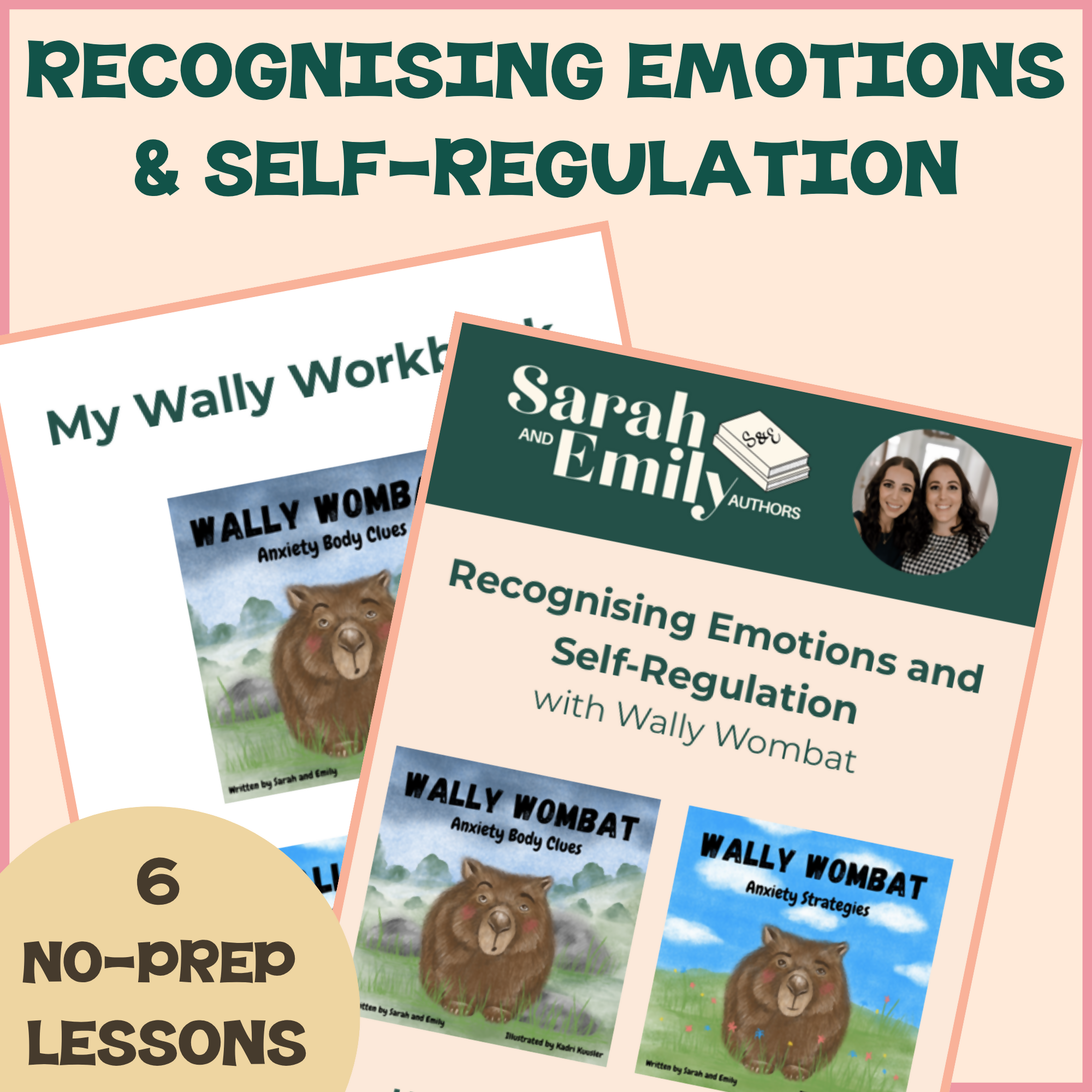Wally Wombat Self-Regulation Unit for Years 1–3: Two Picture Books, Six Lesson Plans, Student Workbook and 22 Posters