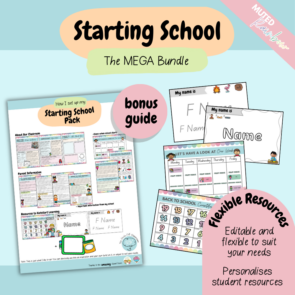 Multiple Colour Themes | The MEGA Starting School Bundle