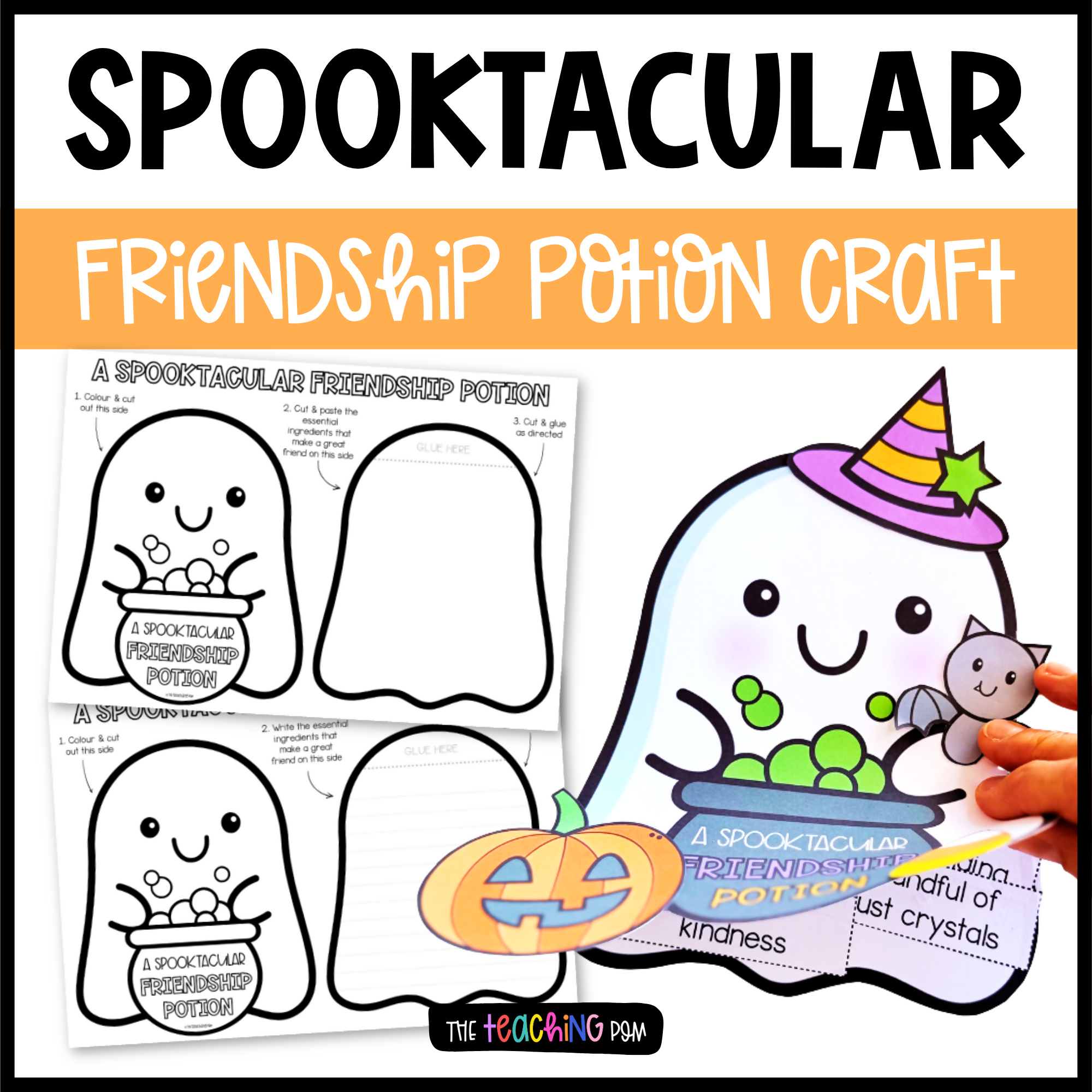 Halloween Spooktacular Friendship Potion Craft - SEL/Friendship Writing Activity
