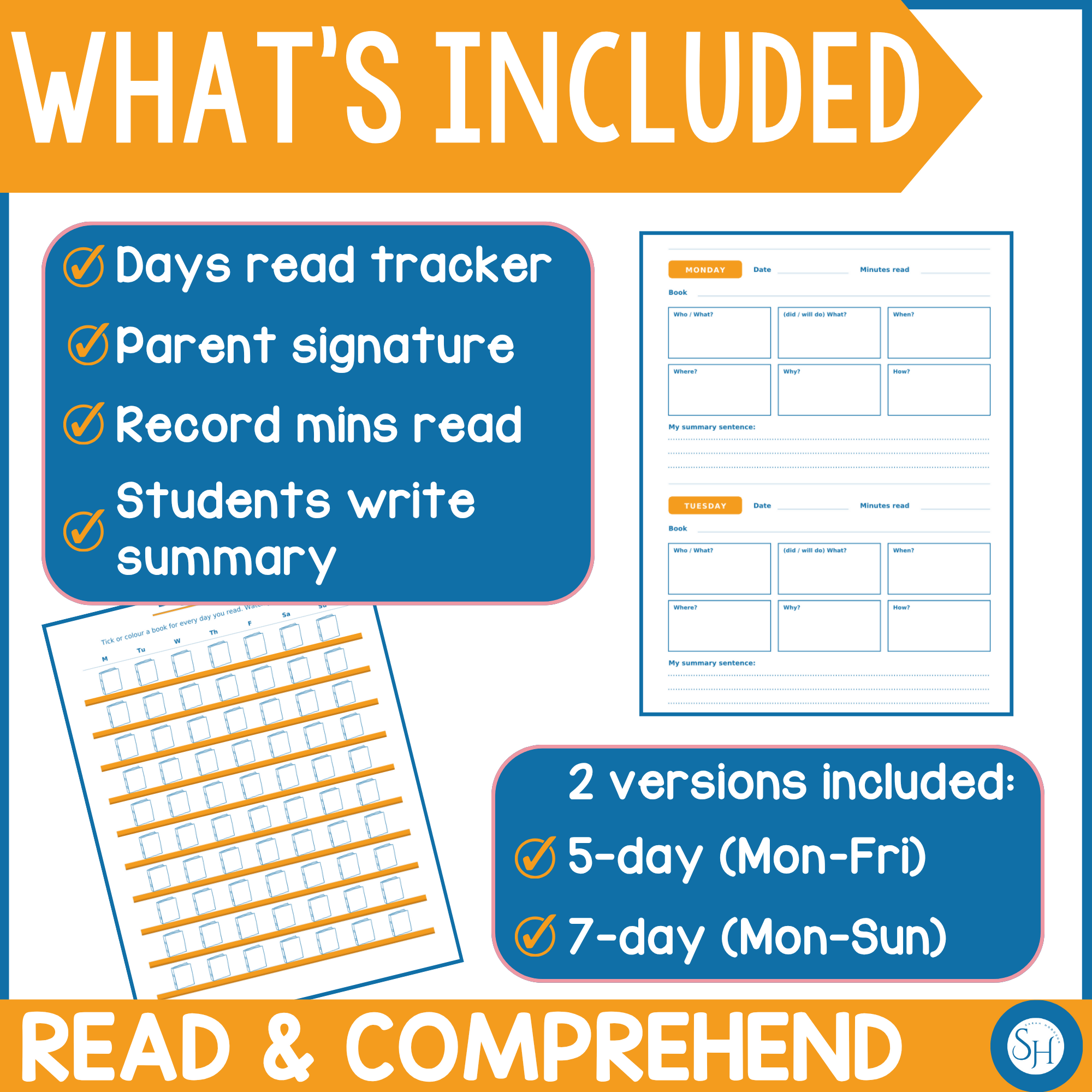 Daily Reading Log | Home & Classroom | Years 1–6