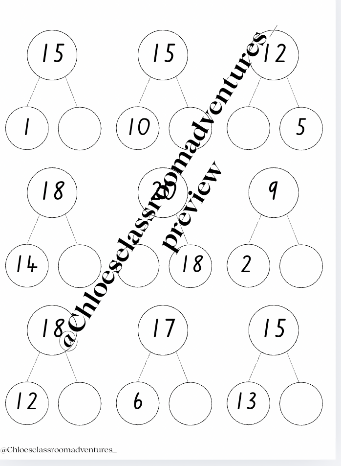 Number Bonds| Making 10 / Making 20| Part-part-whole | Maths Worksheets | Canva | Editable |Maths Curriculum Aligned | K-2