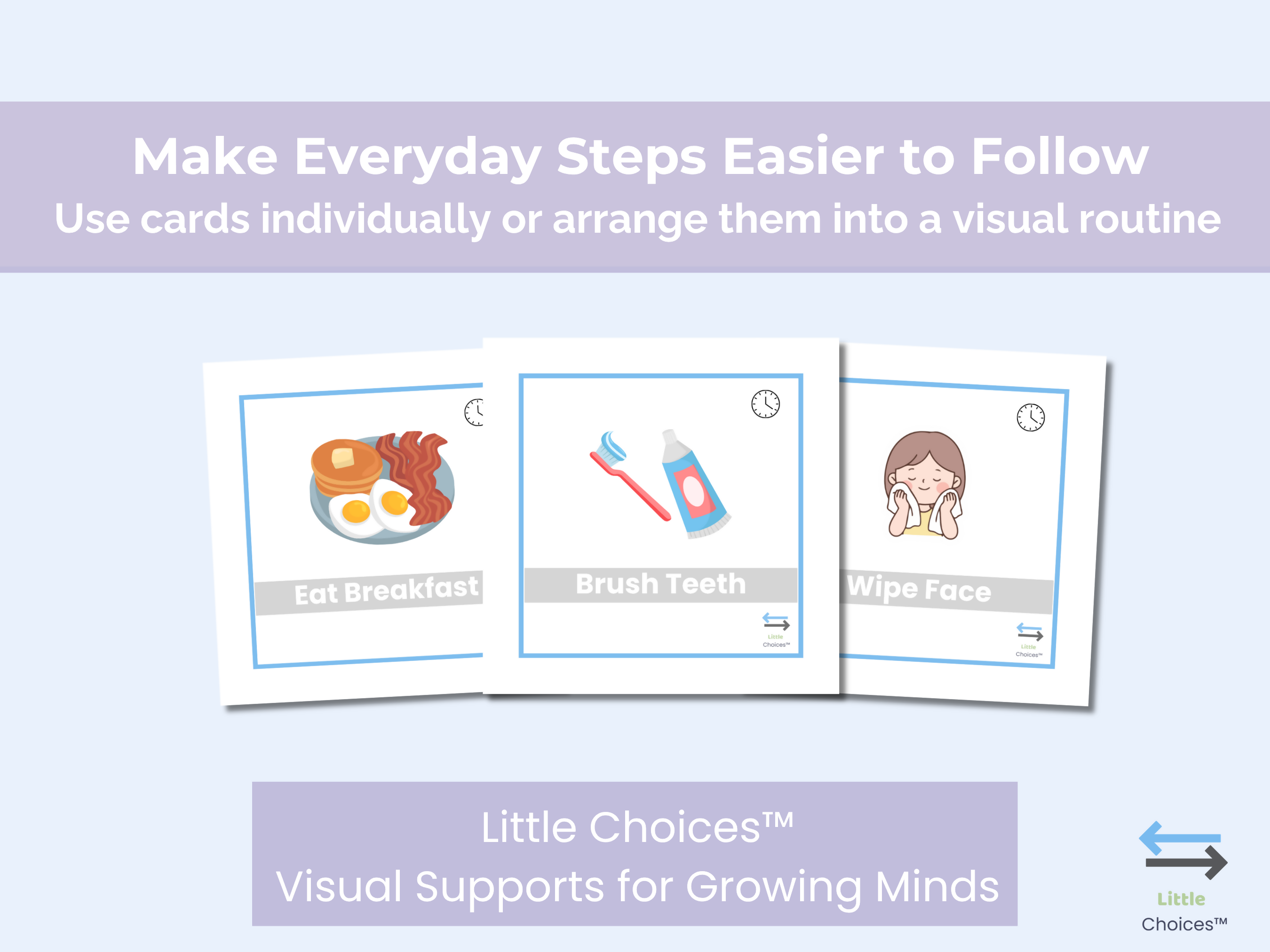 Routine Visual Cards | Low-Stimulation Daily Routine Supports for Young Children