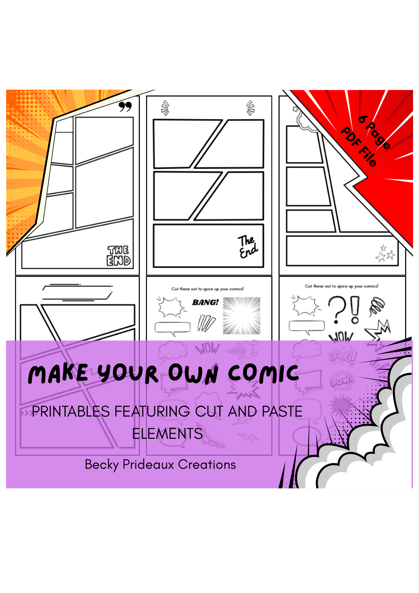Make Your Own Comic Set (6 Pages)