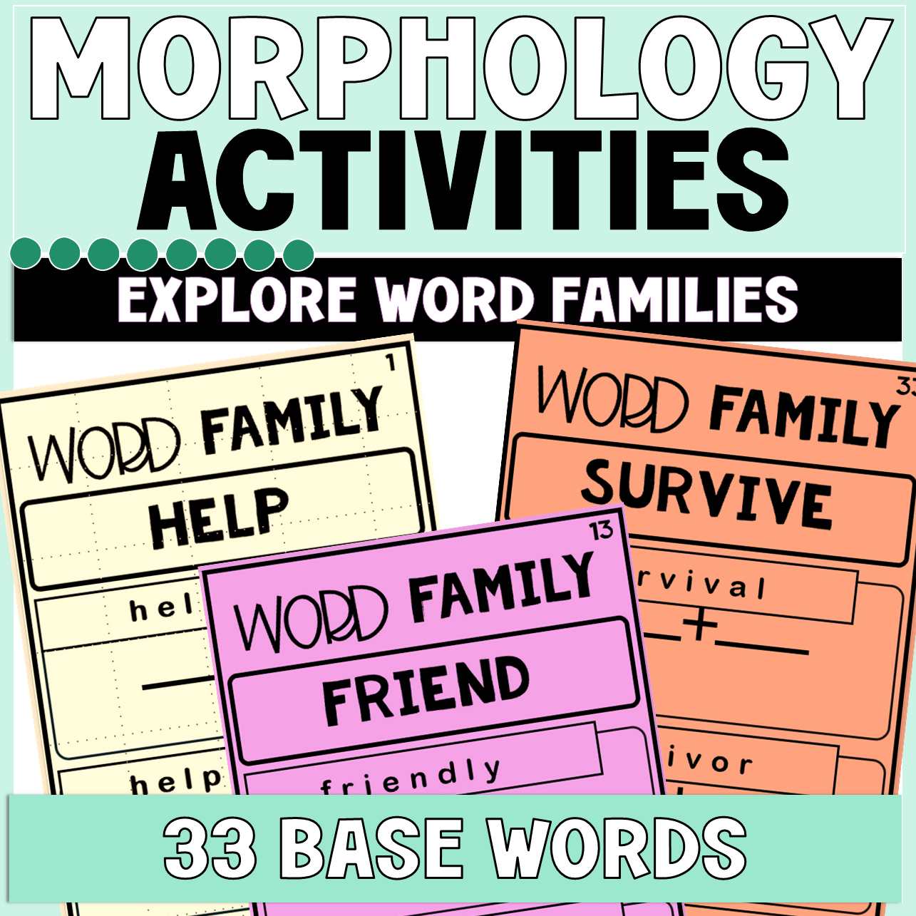 WORD FAMILY | MORPHOLOGY ACTIVITY | YEARS 4 - 6