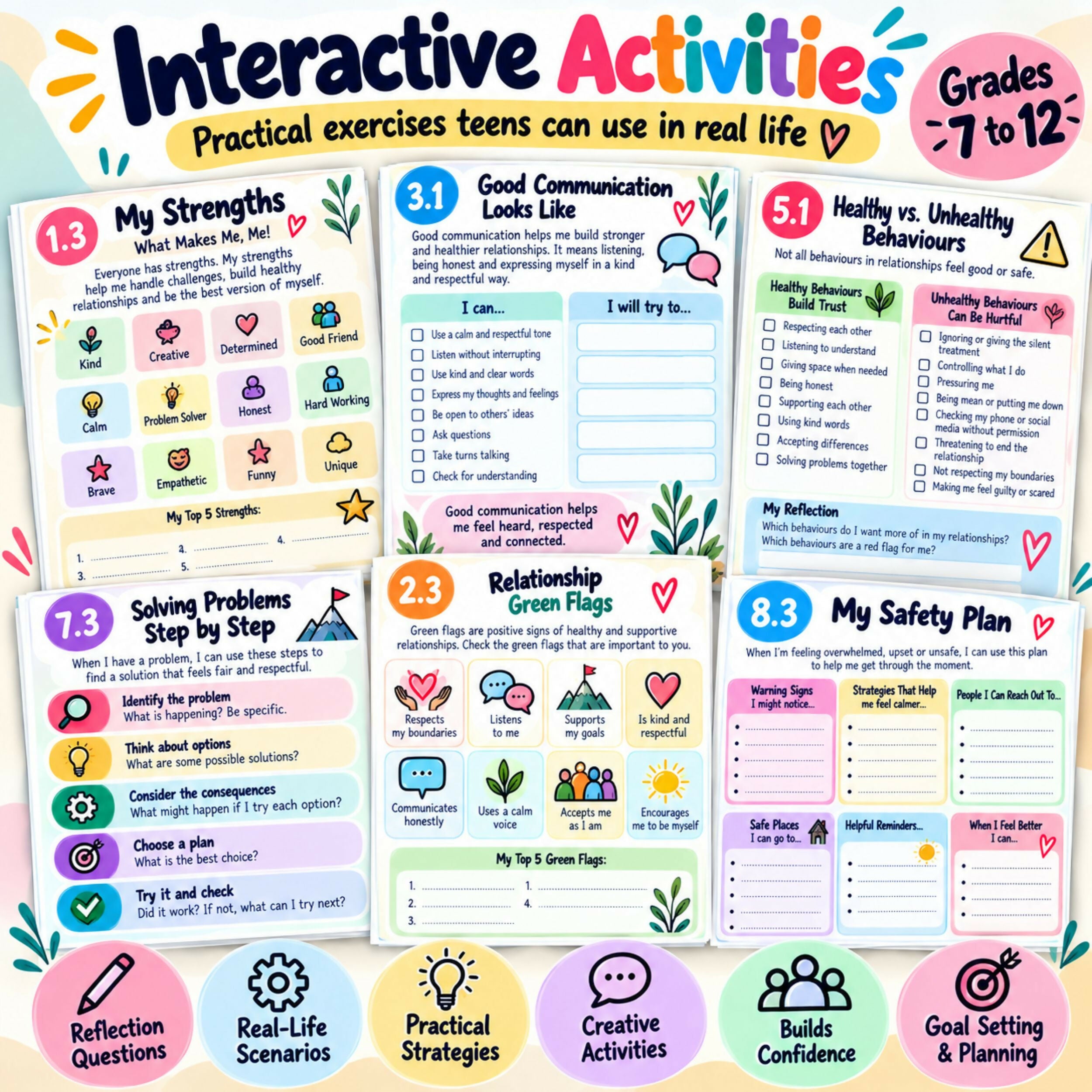 Healthy Relationships Workbook for Teens | Communication & SEL Activities