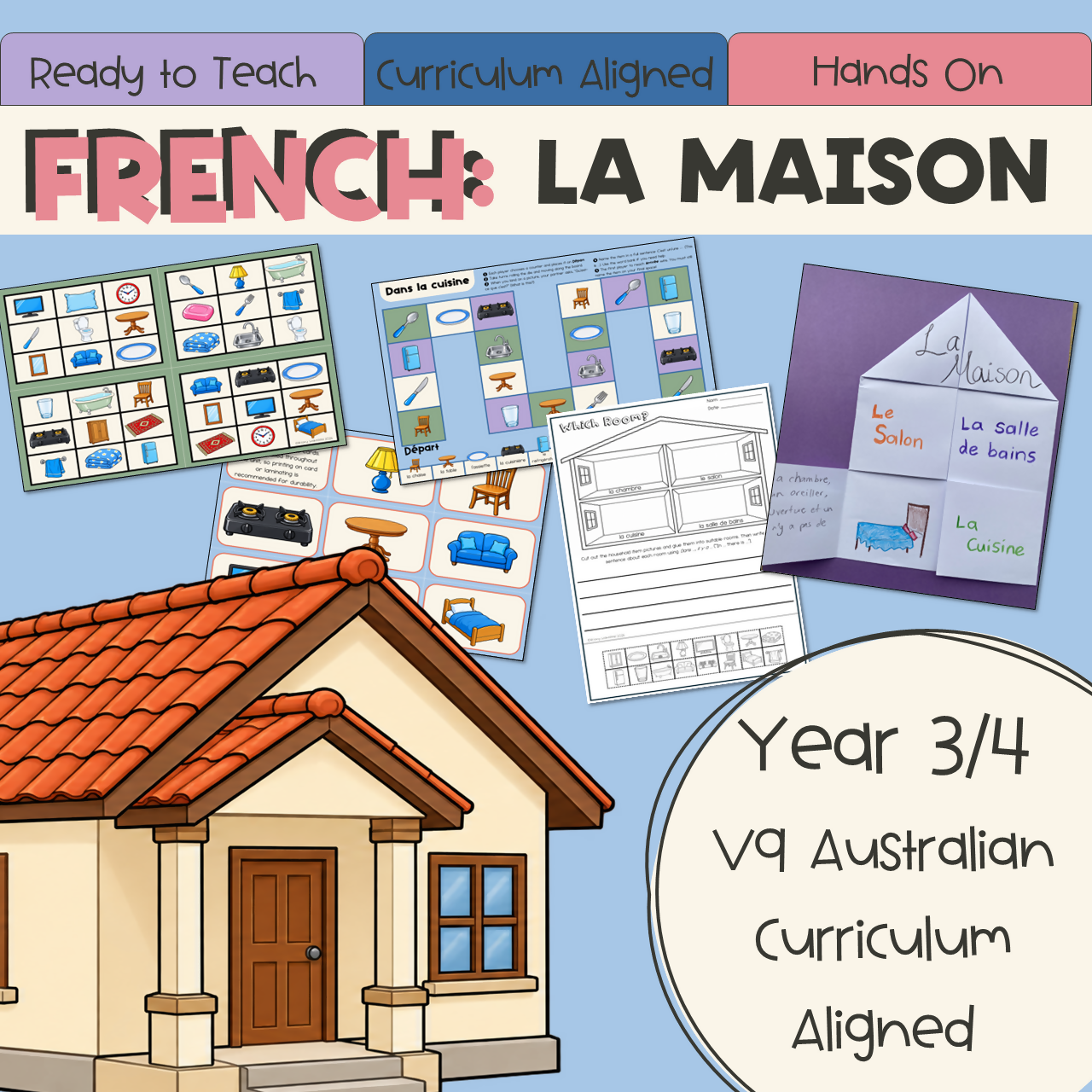 French House Unit | Years 3–4 | Australian Curriculum | PPT, Games & Printables