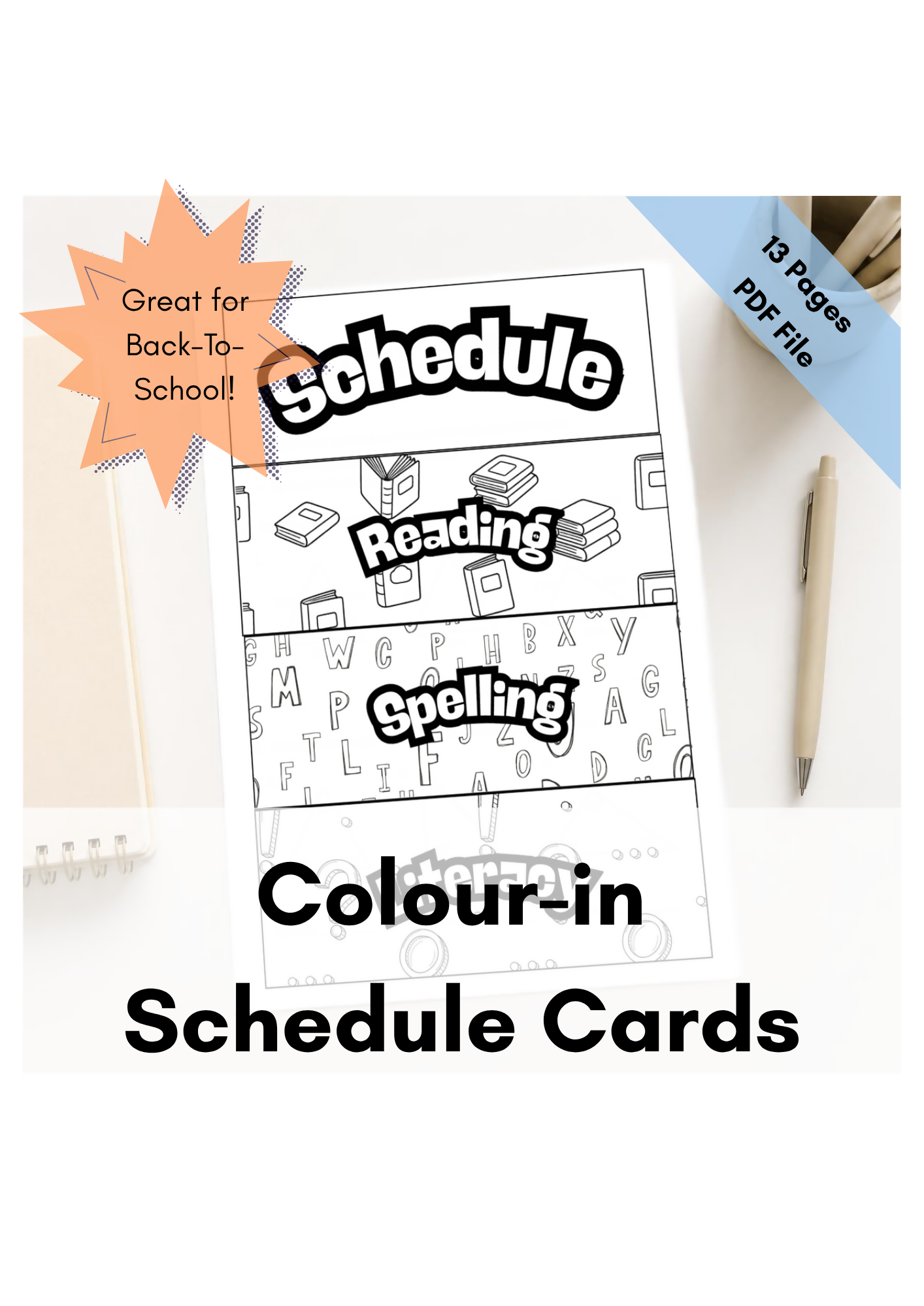 Colour-in Schedule Cards