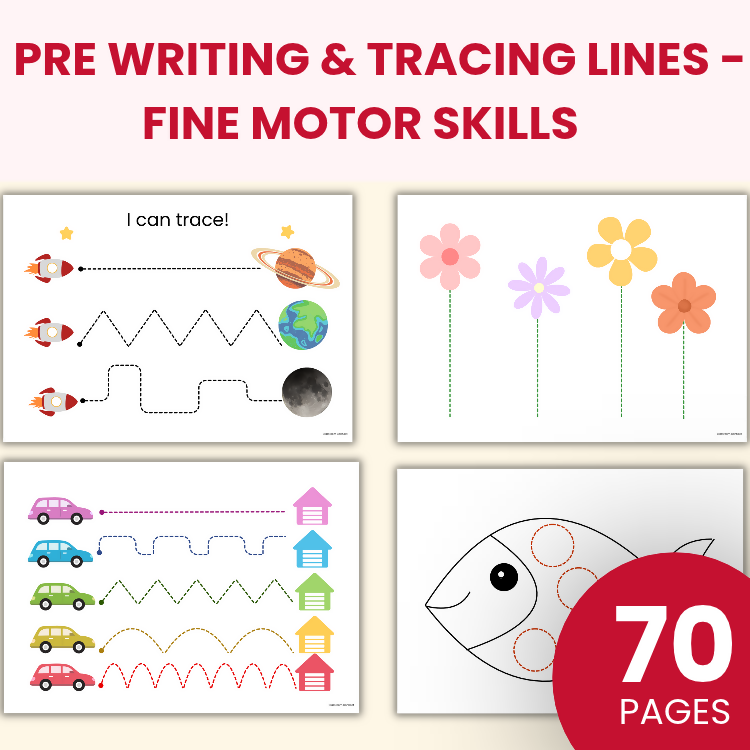 Pre Writing & Tracing Lines - Fine Motor Skills Activity Pack