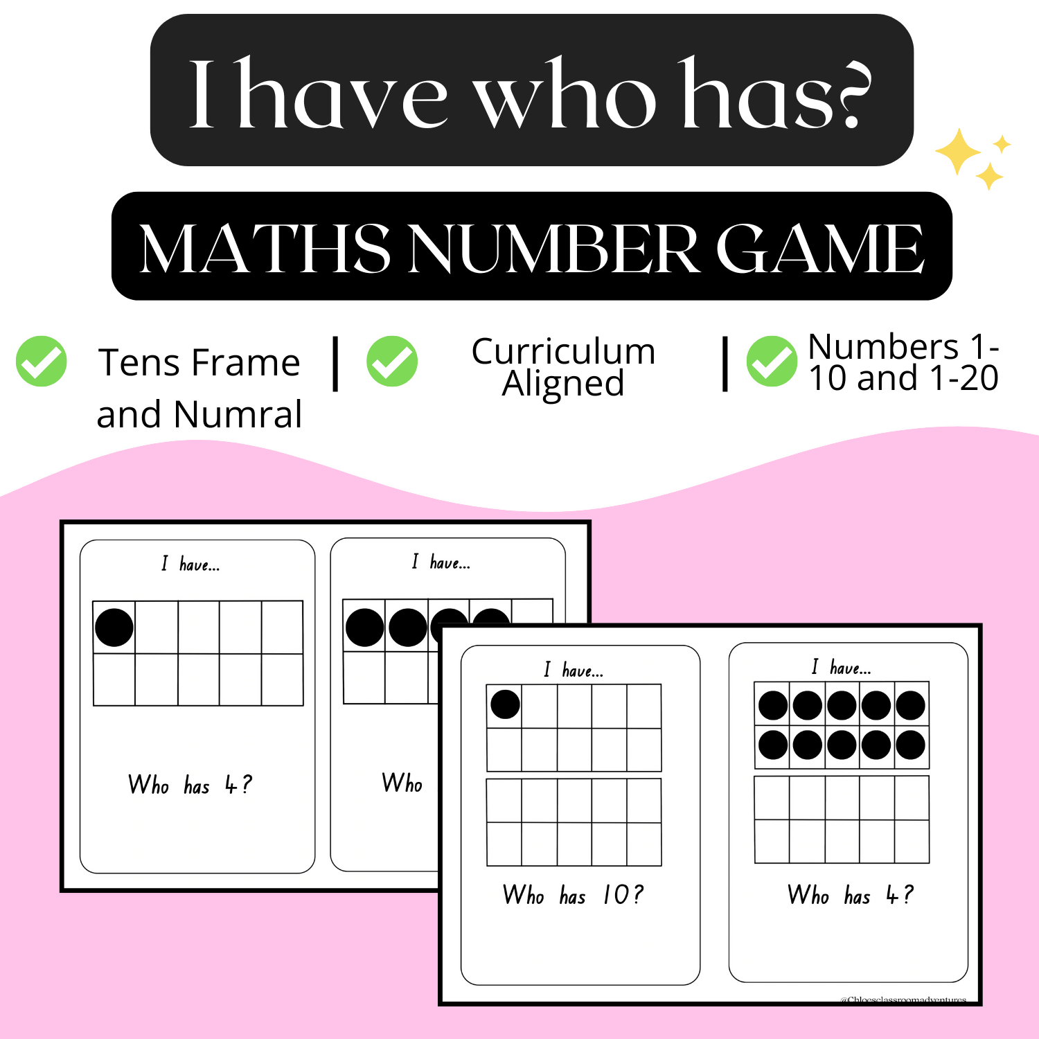 I have, who has? Maths Number Game | Numbers 1-10 & 1-20 | Curriculum Aligned