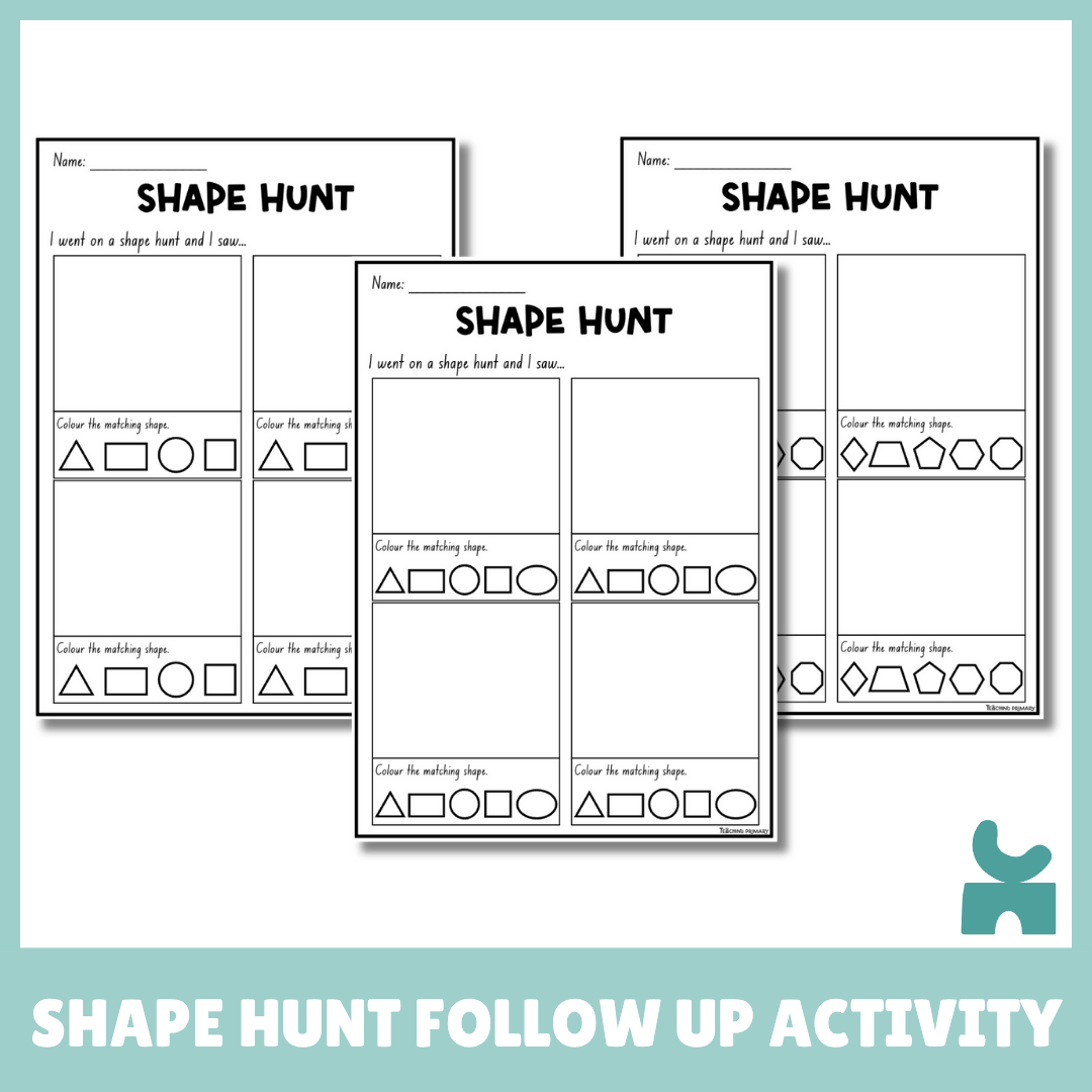 2D Shape Hunt Follow Up Activity | Foundation | Kindergarten | Grade 1