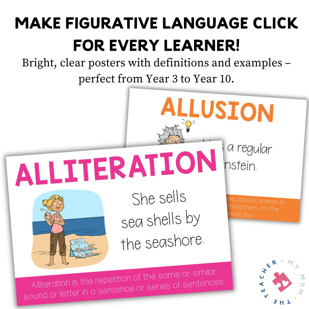 Literary Device Classroom Posters | English Posters