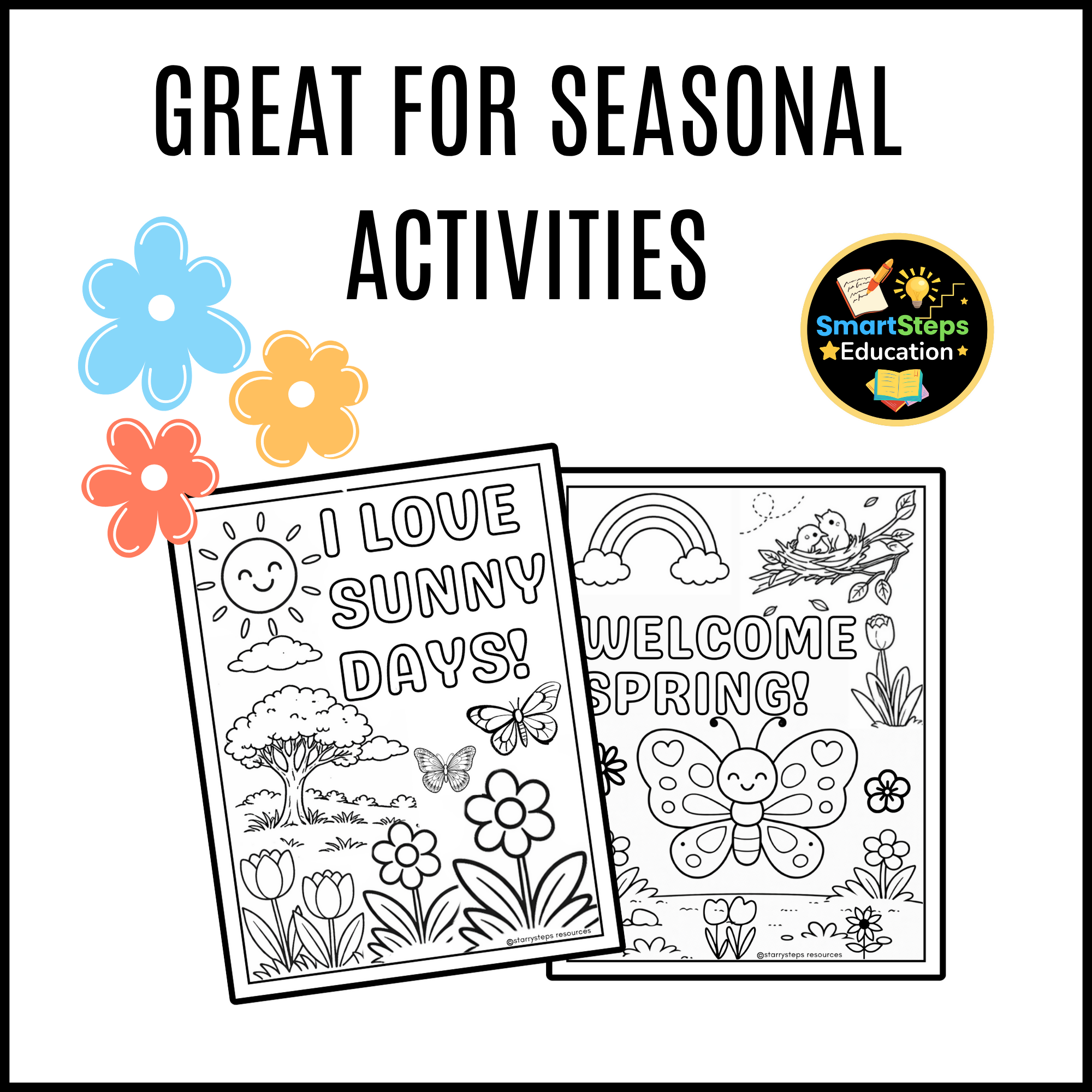 20 Spring Colouring Pages | Printable Coloring Sheets for Kids | Preschool, Kindergarten & Early Years Activities