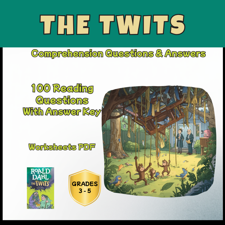 The Twits Novel Study Reading Comprehension PDF | 100 Questions + Answer Key | Roald Dahl Years 4–7
