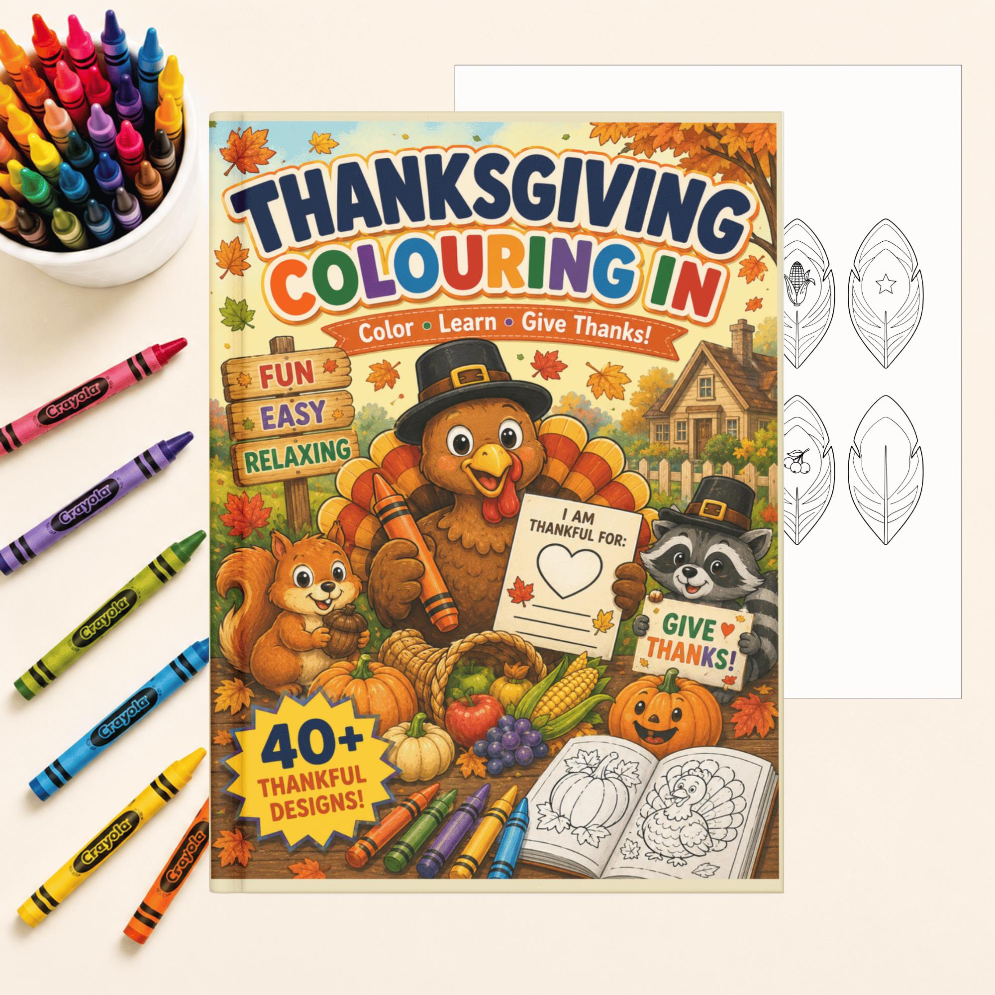 Thanksgiving Coloring Pages for Kids | Printable Turkey Pie Fall Images | November Classroom & Homeschool Activity